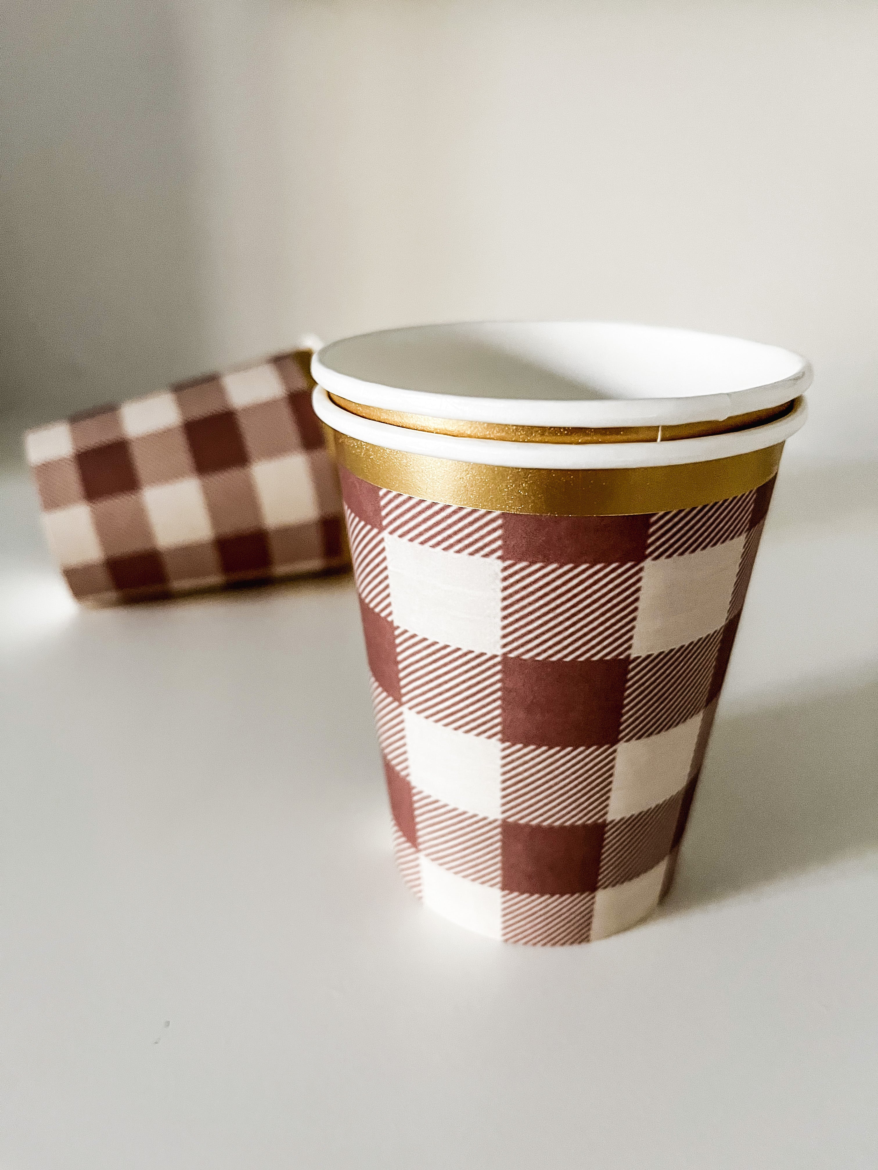 Fall Plaid Cups