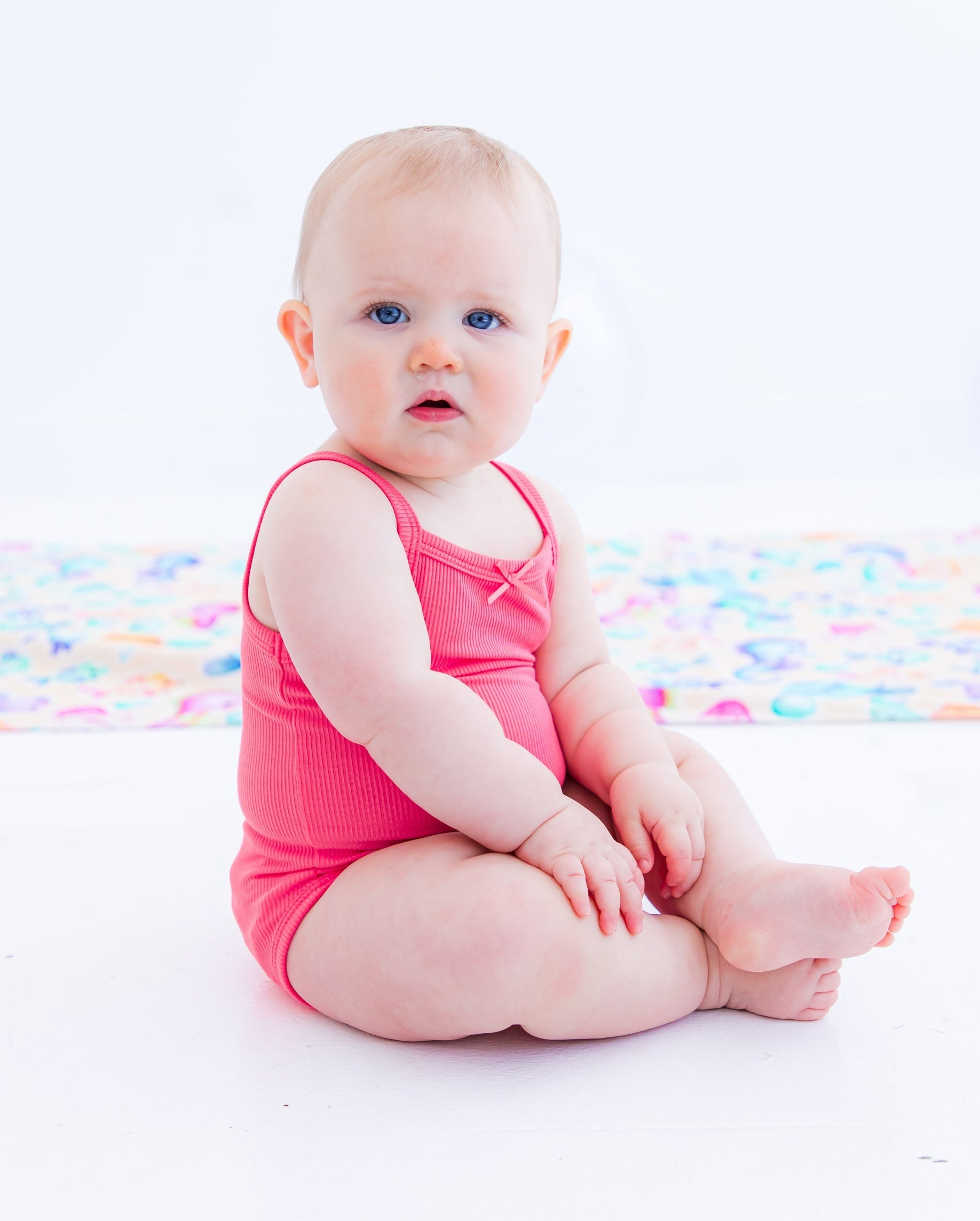 Strawberry Ribbed Bodysuit Tank