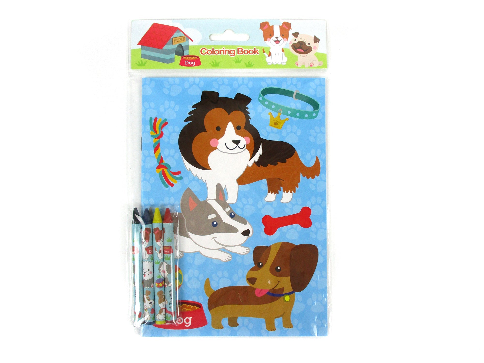 Dogs And Puppies Coloring Books With Crayons - Set Of 6 Or 12