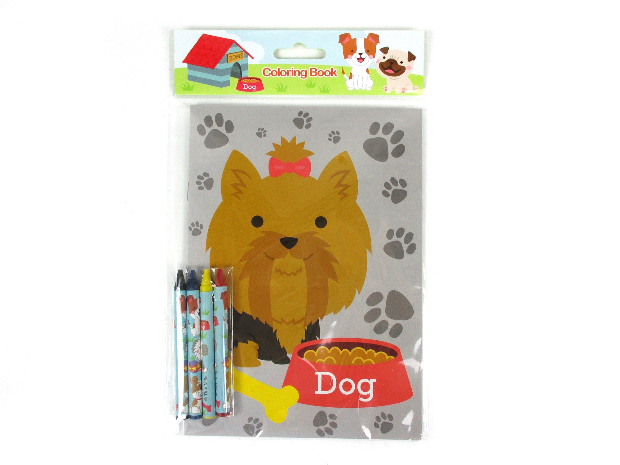 Dogs And Puppies Coloring Books With Crayons - Set Of 6 Or 12