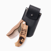 Wooden Beard Comb - Custom Engraving