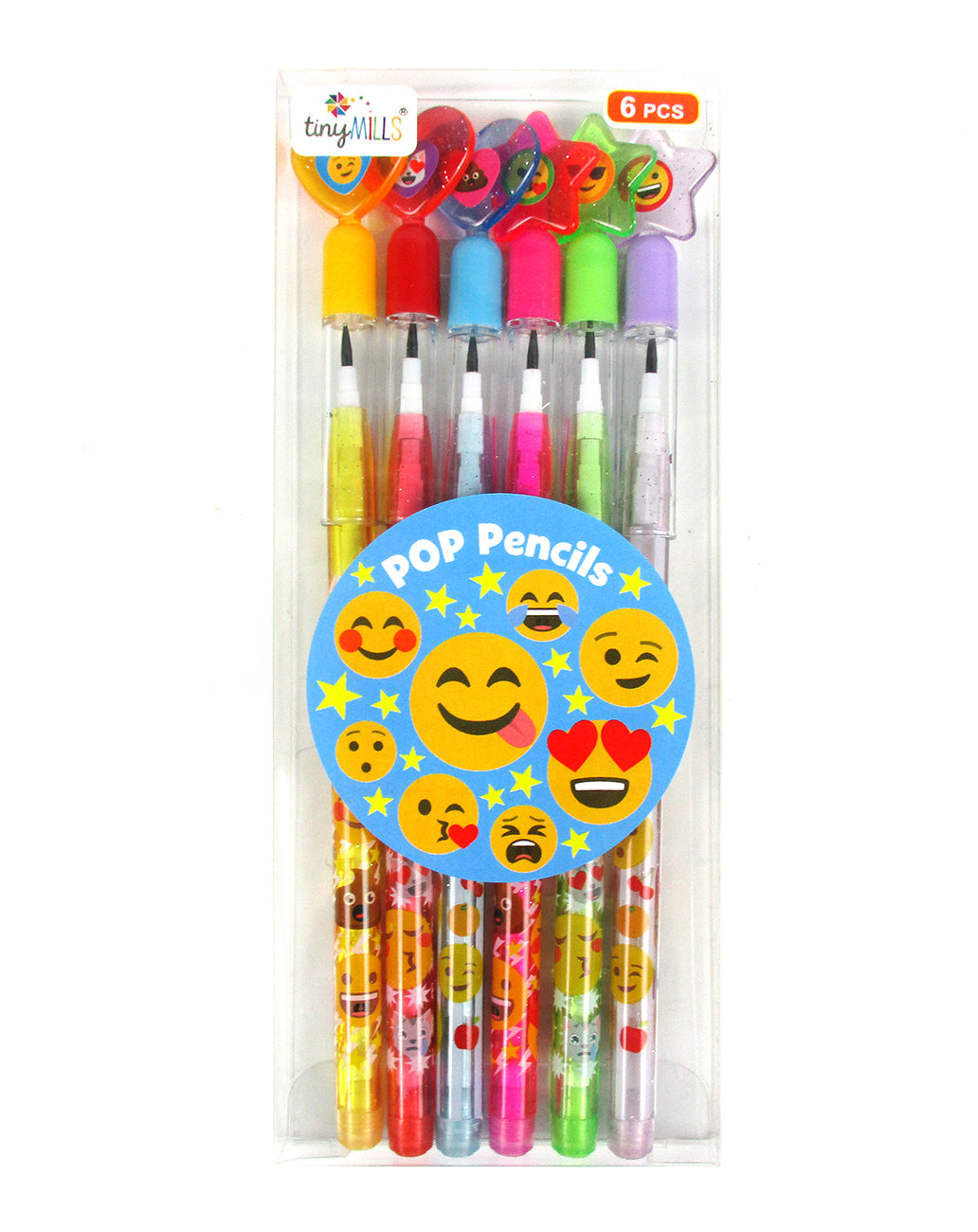 Emoji Stackable Point Pencils - Set Of 6