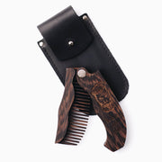 Wooden Beard Comb - Bearded And Brave