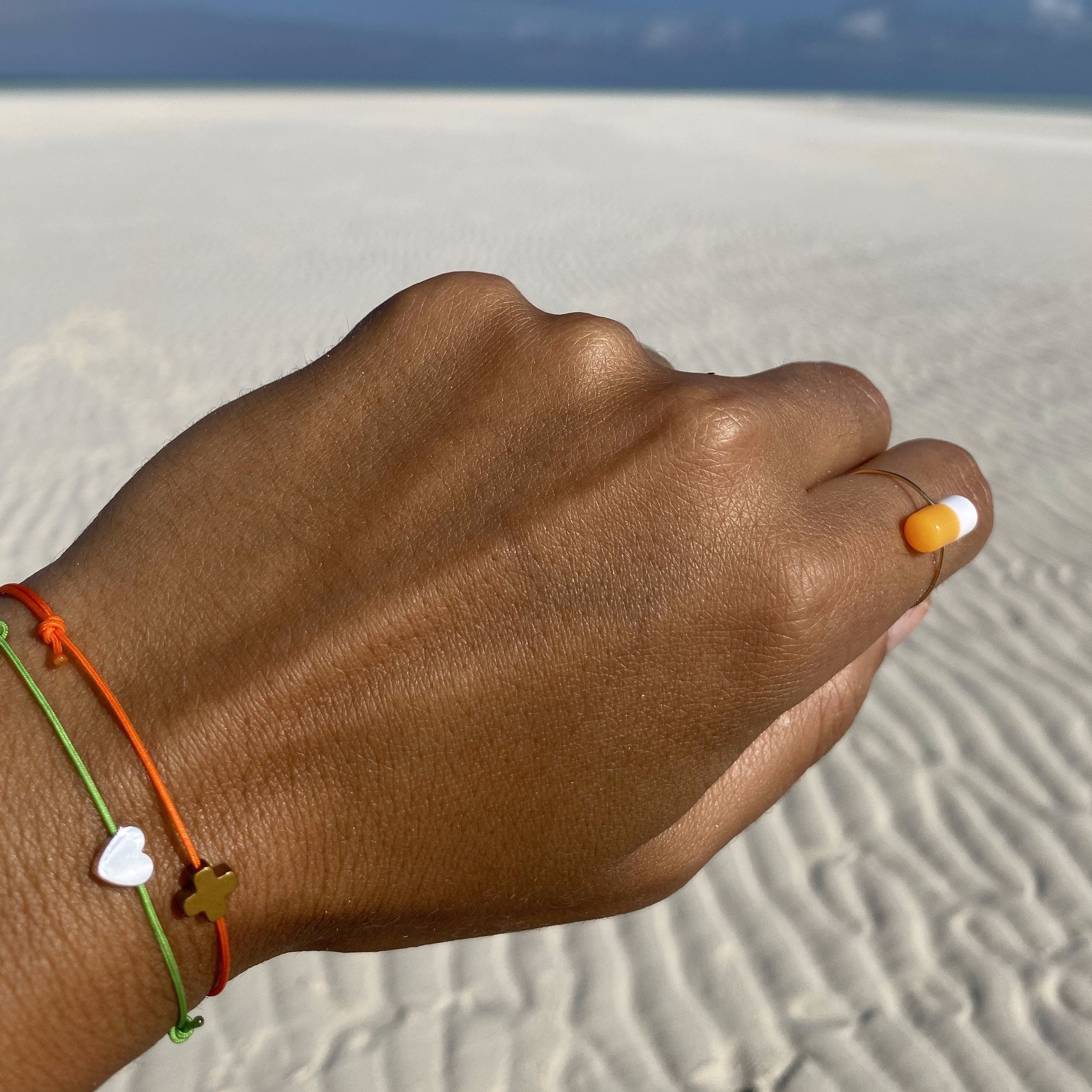 Silver Heart Hematite Charm Bracelet