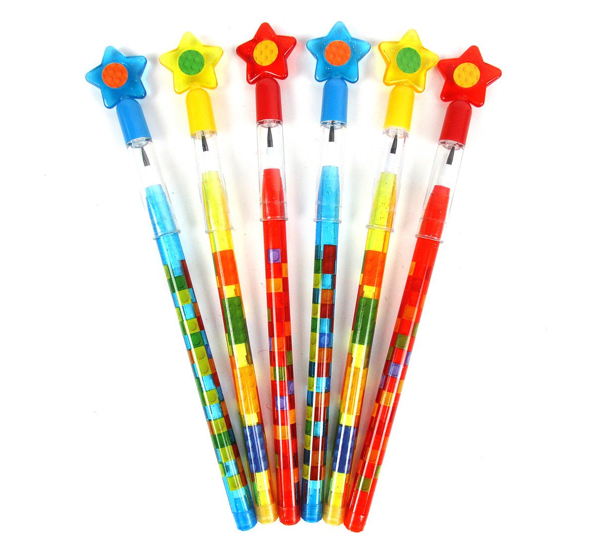 Brick Stackable Point Pencils - Set Of 6