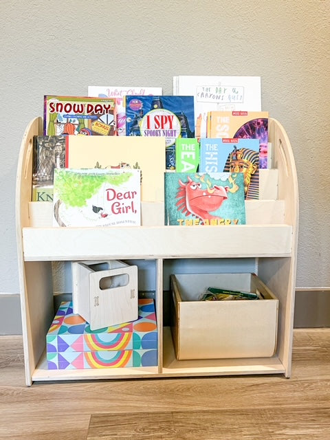 Larissa- Bookshelf + Toy Shelf Combo