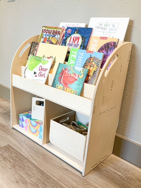 Larissa- Bookshelf + Toy Shelf Combo