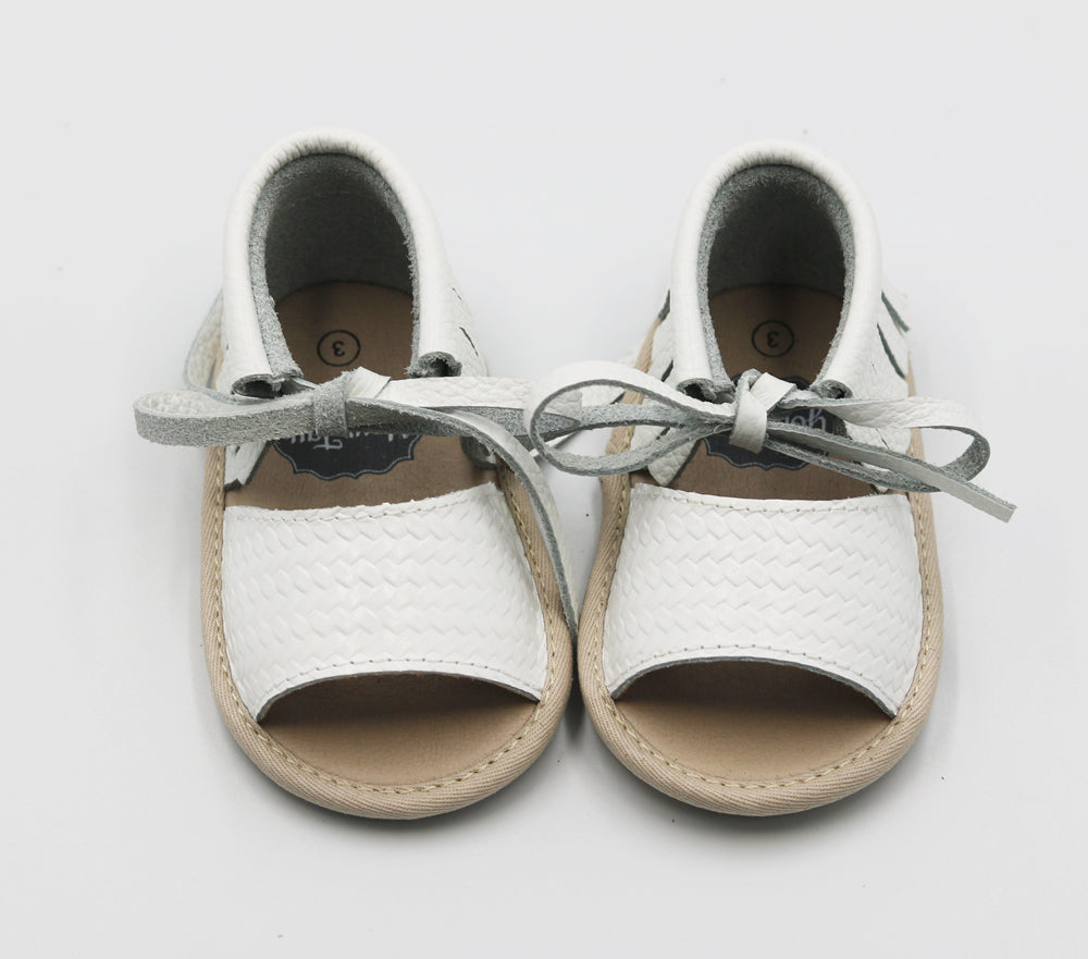 Krissy Fringe Sandals - White