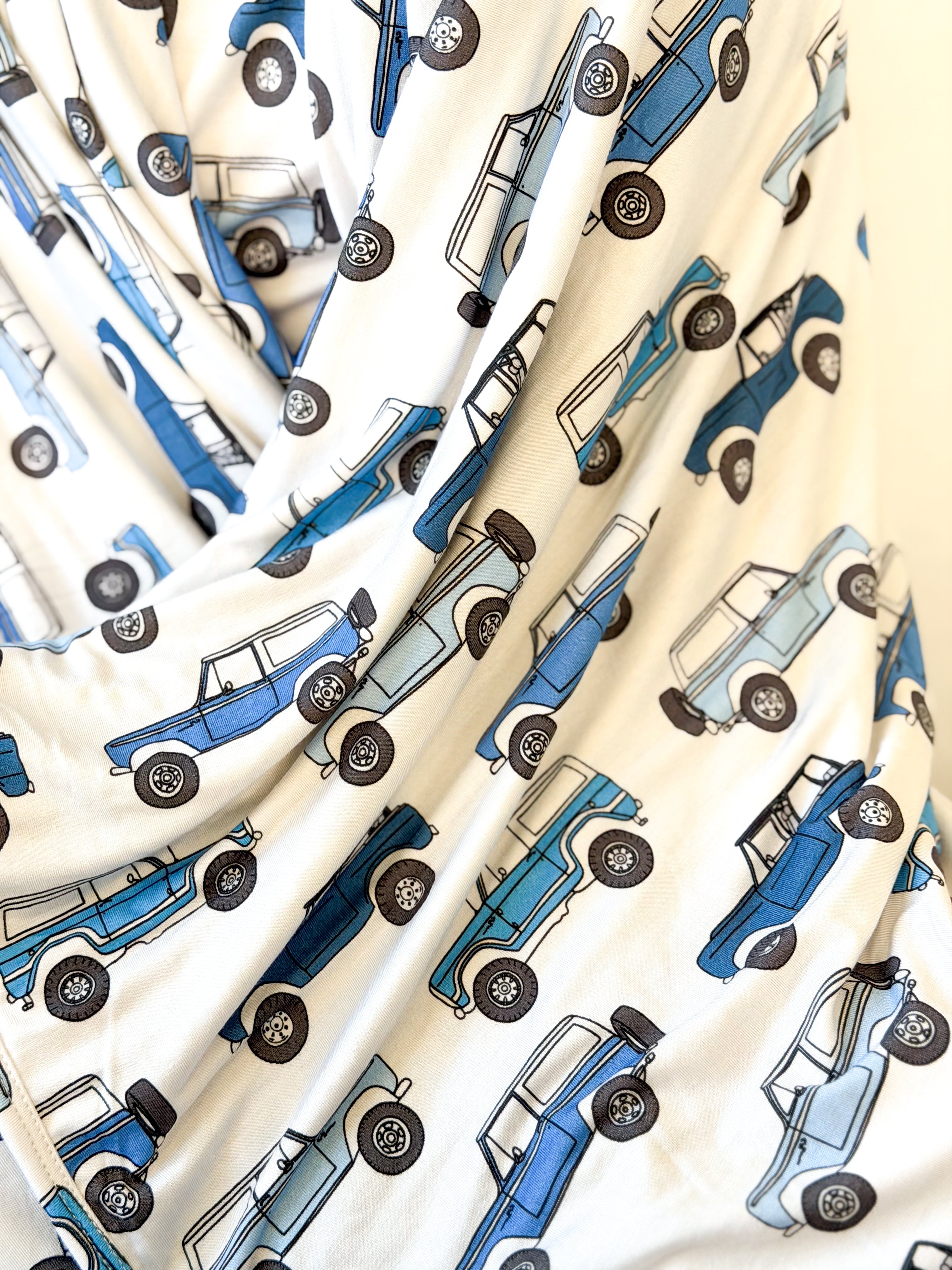 Vintage Cars Bamboo Blanket