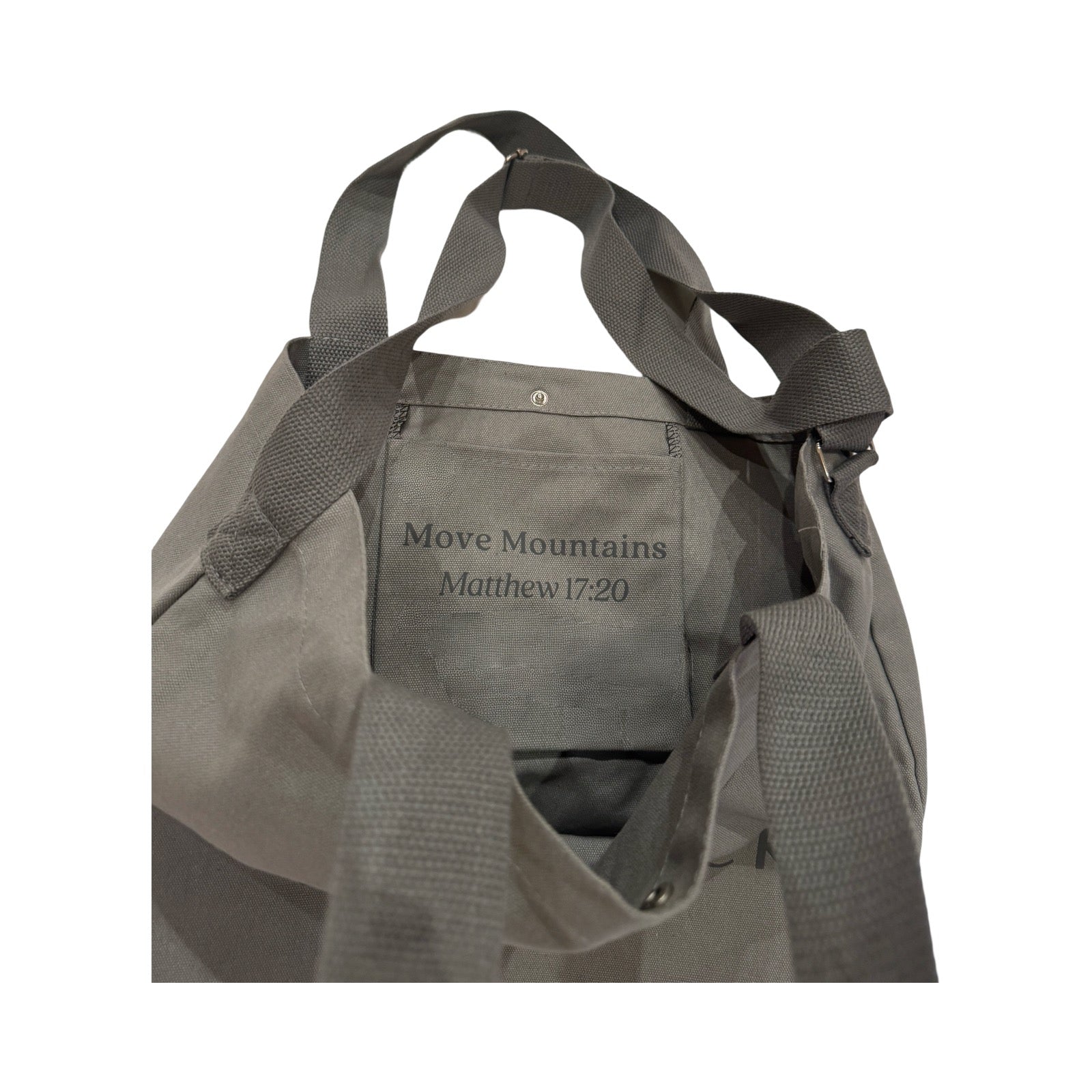 Tote Canvas Bag: Heypeacock (move Mountains)