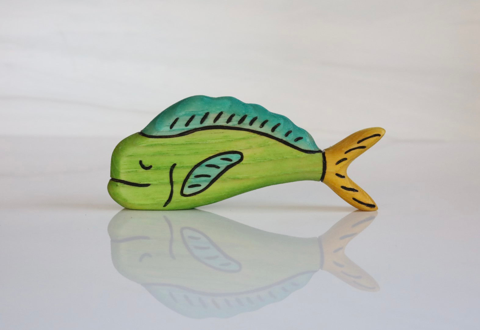 Wooden Mahi Mahi Tropical Fish Toy