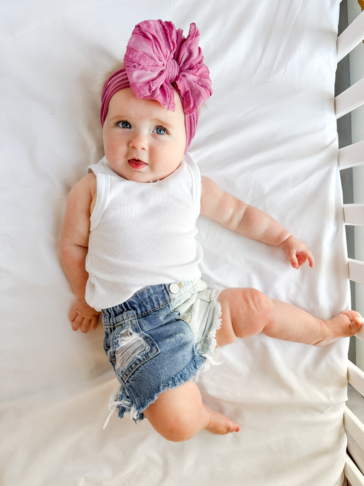 Mulberry | Signature Ruffled Baby Headband