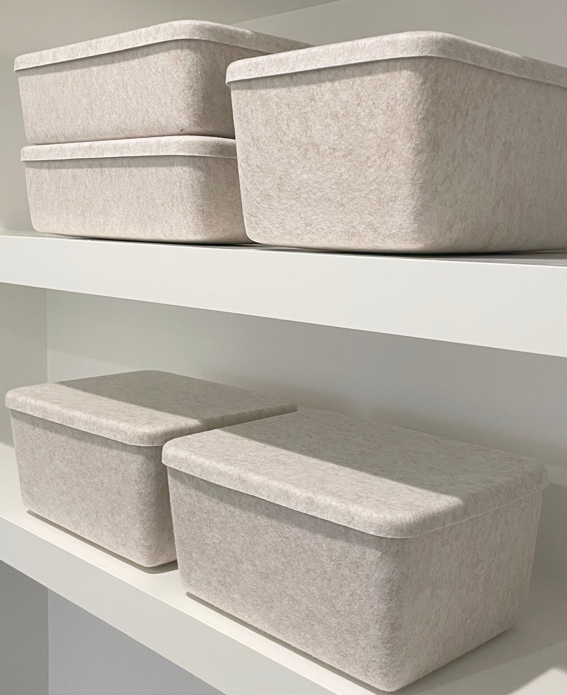 The Sculpted Bin - Wide With Lid