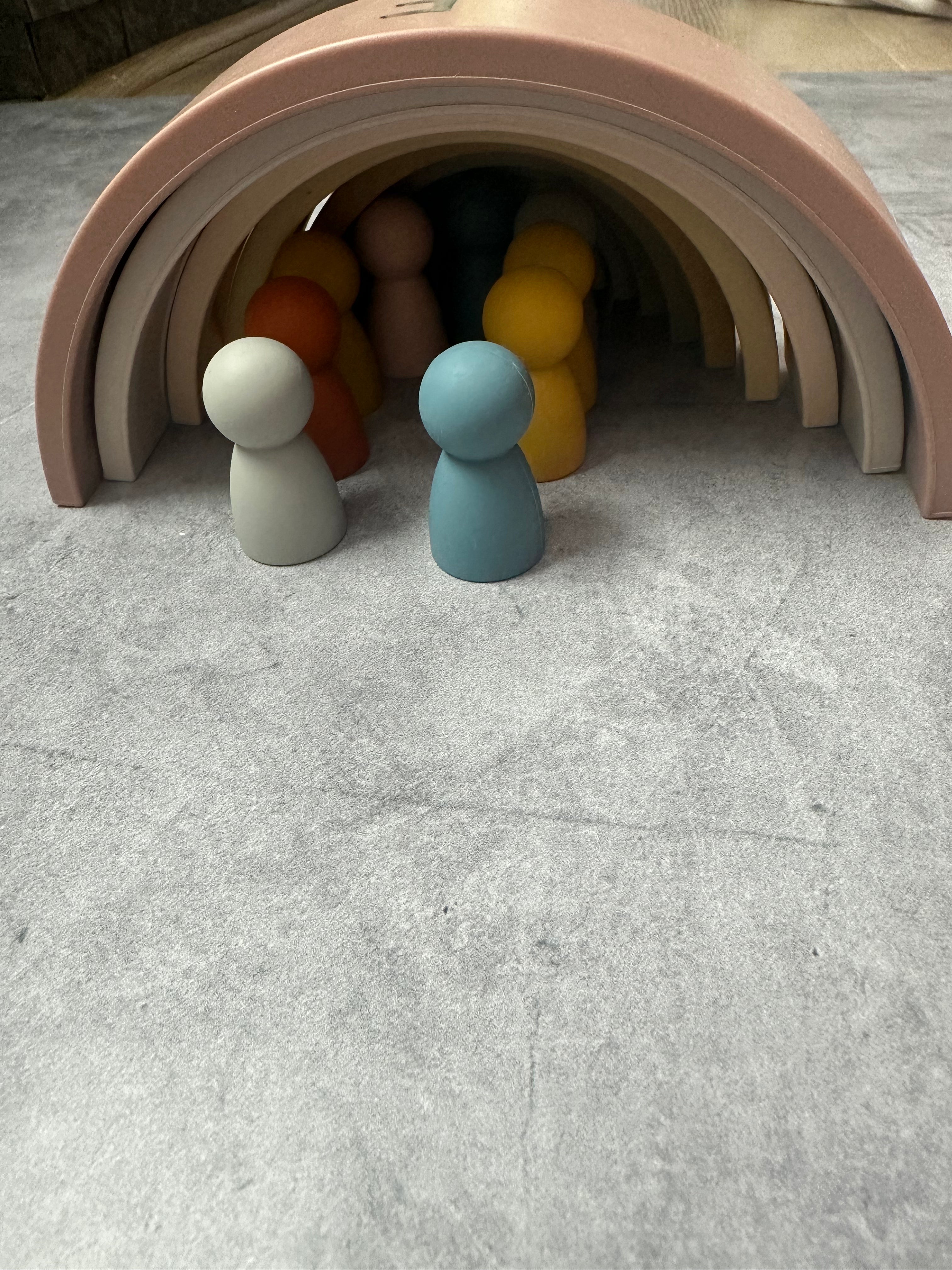 Mini Silicone Peg Dolls – Set Of 6 | Lytl®️