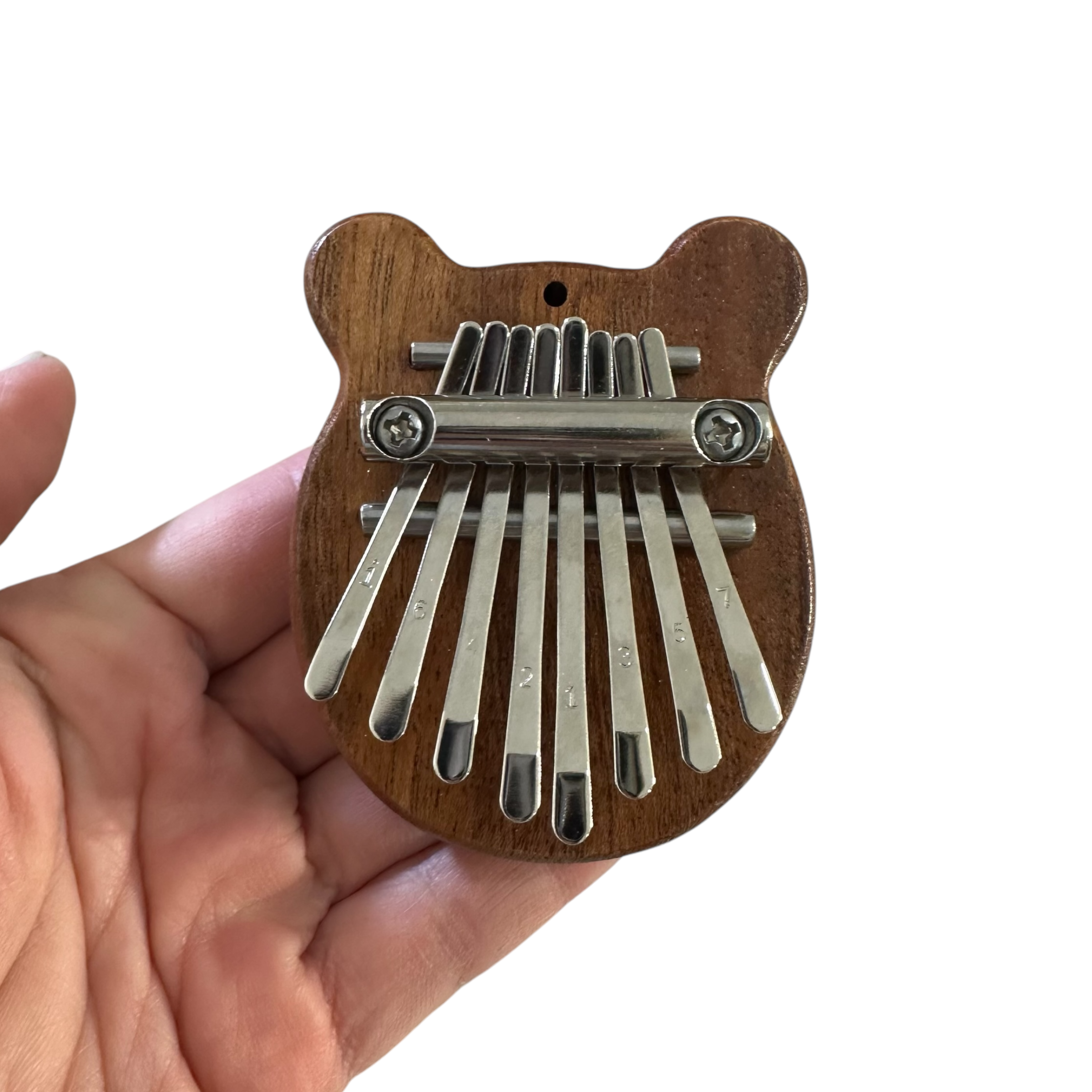 Mini Bear-shaped Wooden Kalimba – 8-key Thumb Piano
