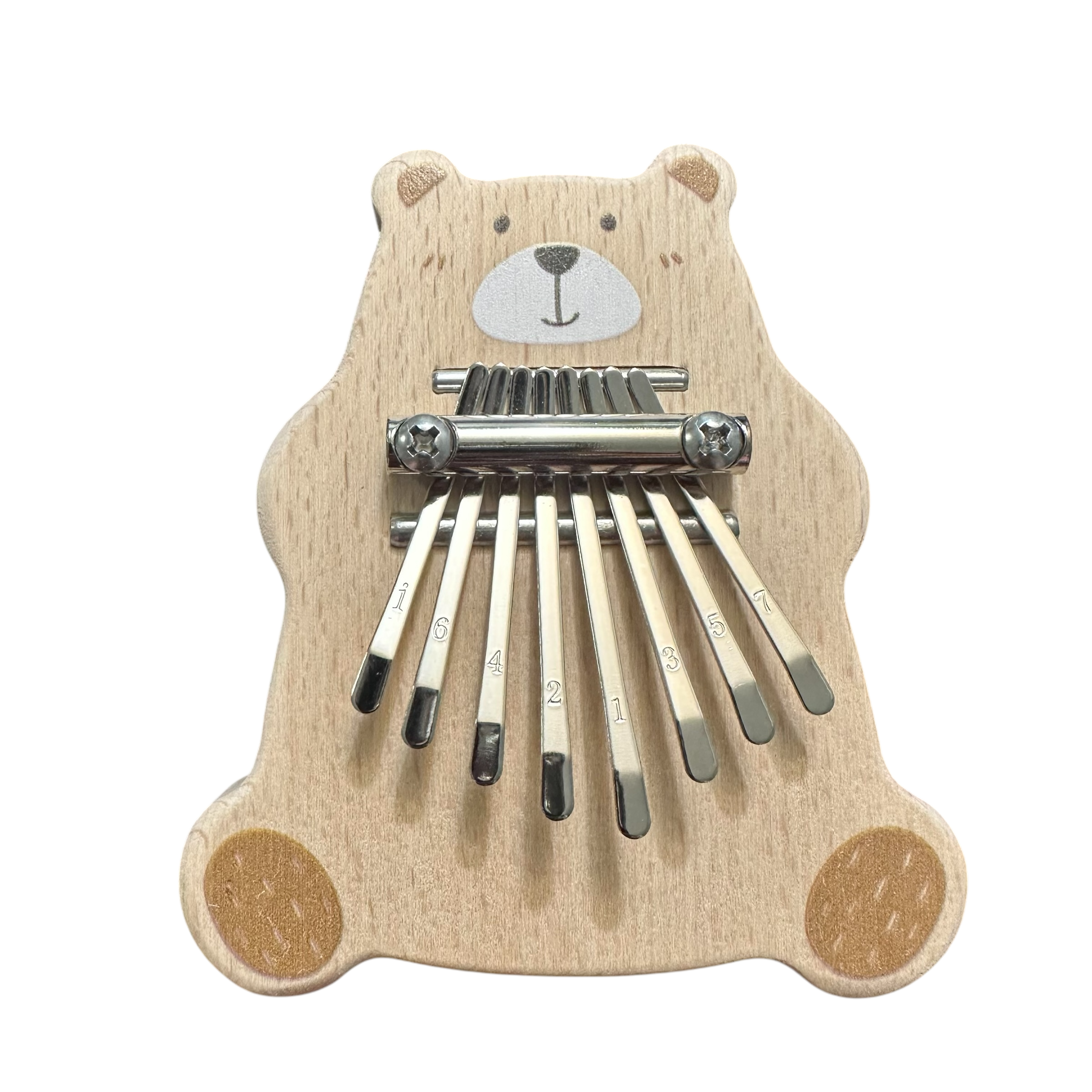 Smiling Bear Wooden Kalimba – 8-key Thumb Piano For Kids