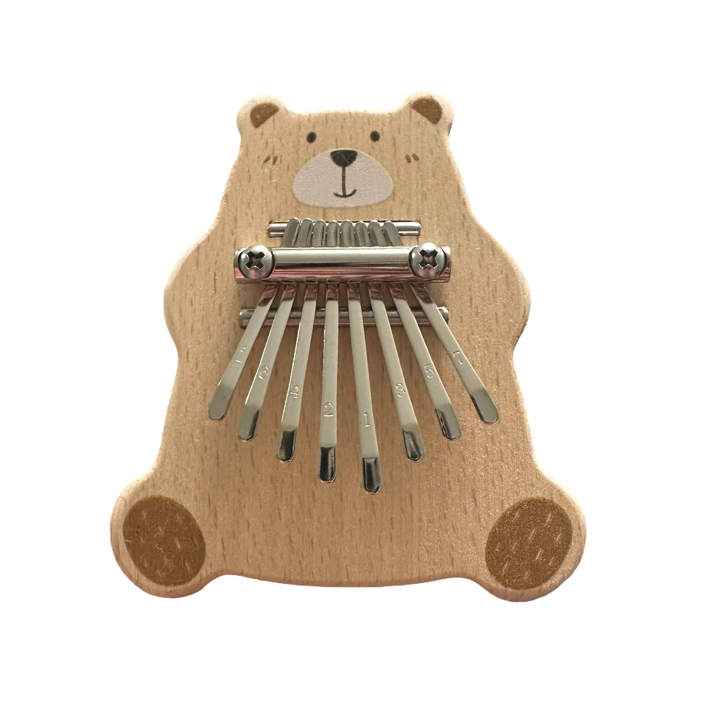 Smiling Bear Wooden Kalimba – 8-key Thumb Piano For Kids