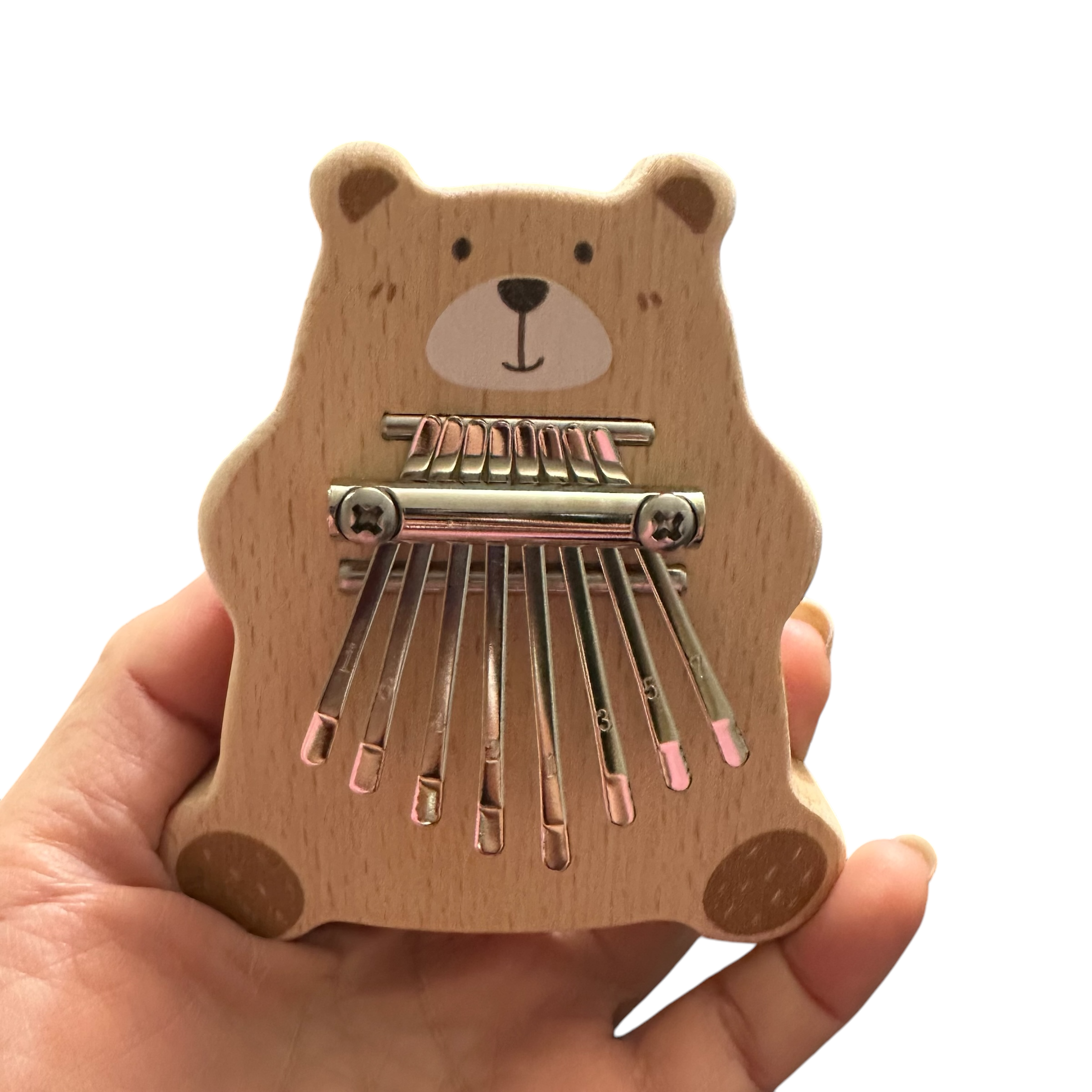 Smiling Bear Wooden Kalimba – 8-key Thumb Piano For Kids