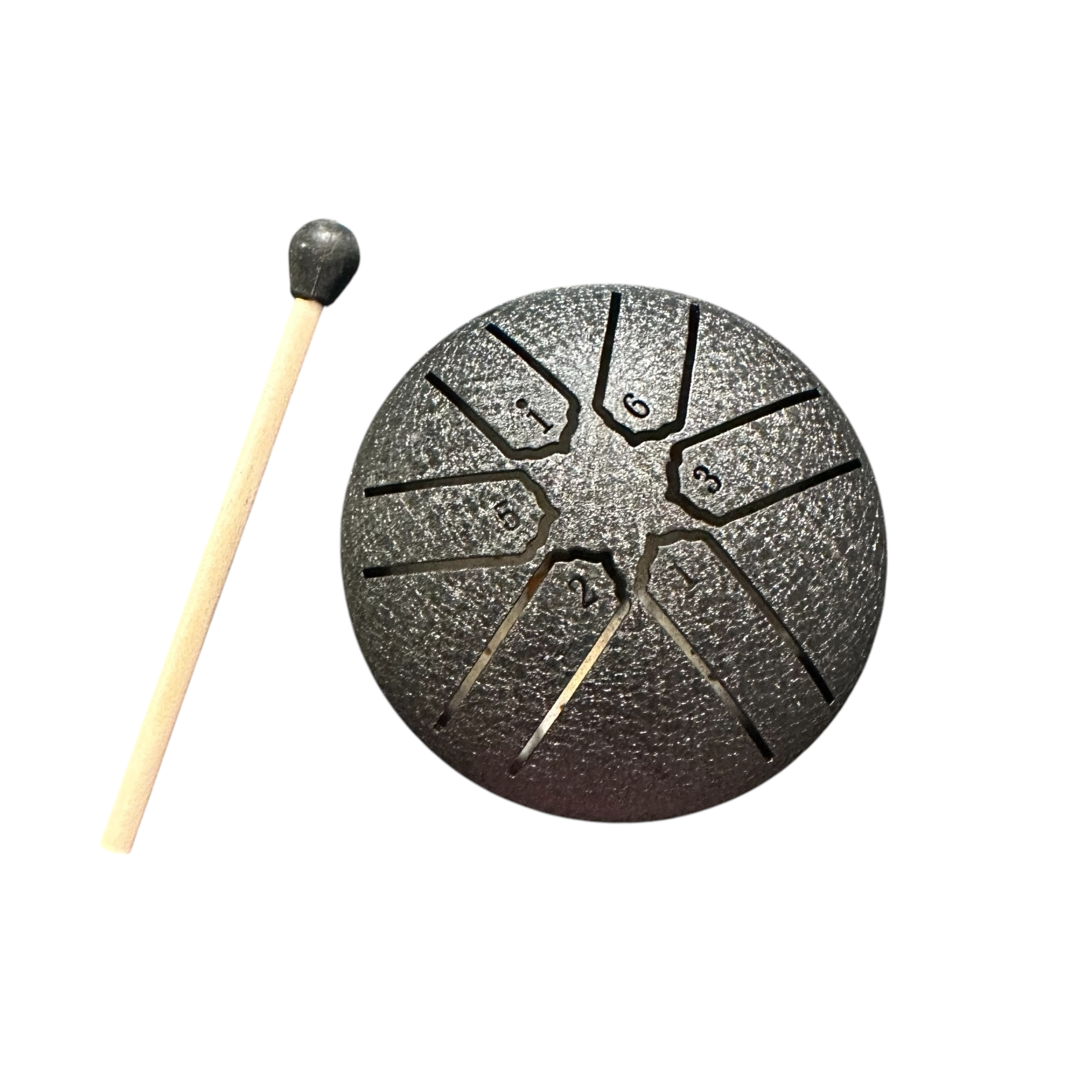 Mini Rain Drum 3 Steel Percussion Instrument With Mallet (black)