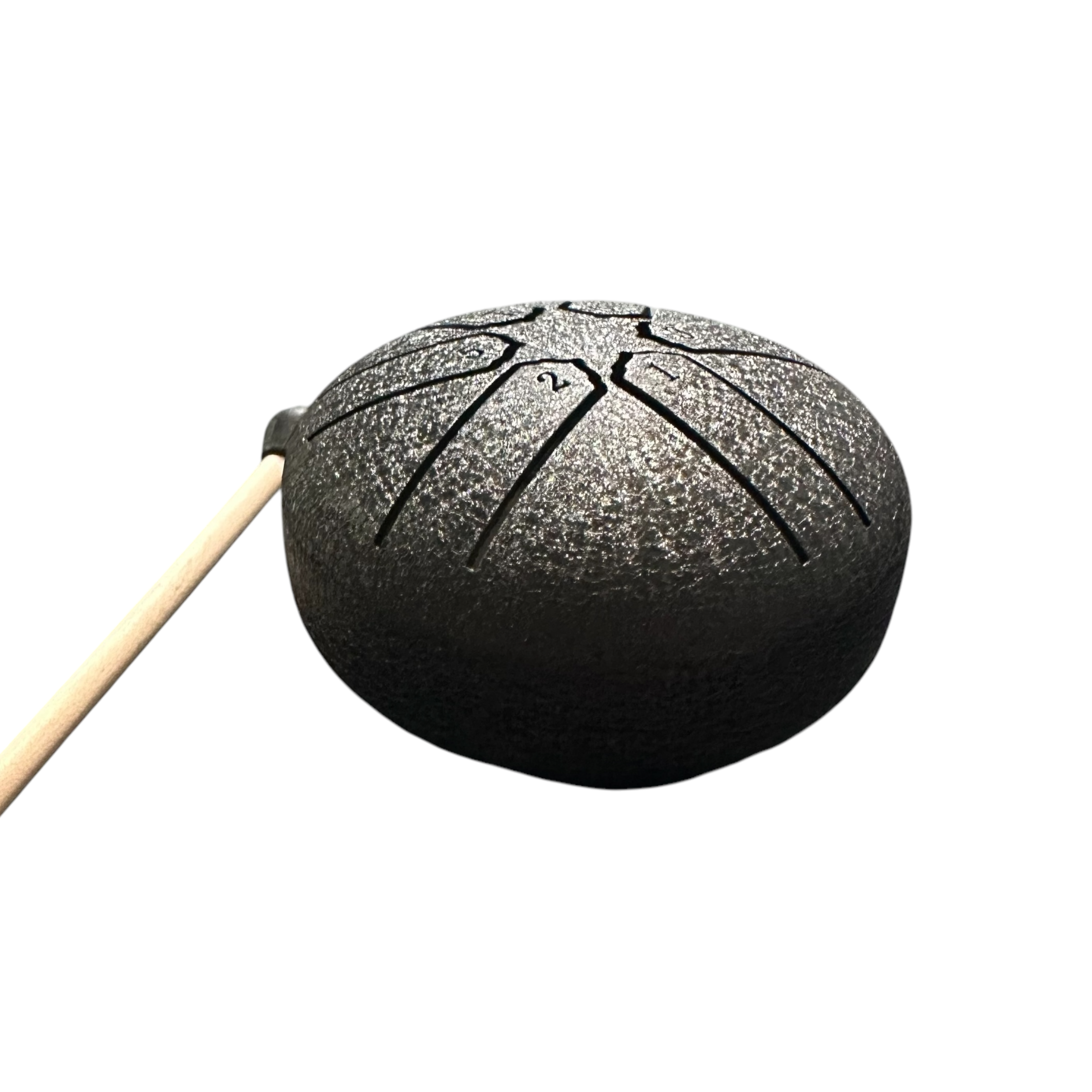 Mini Rain Drum 3 Steel Percussion Instrument With Mallet (black)