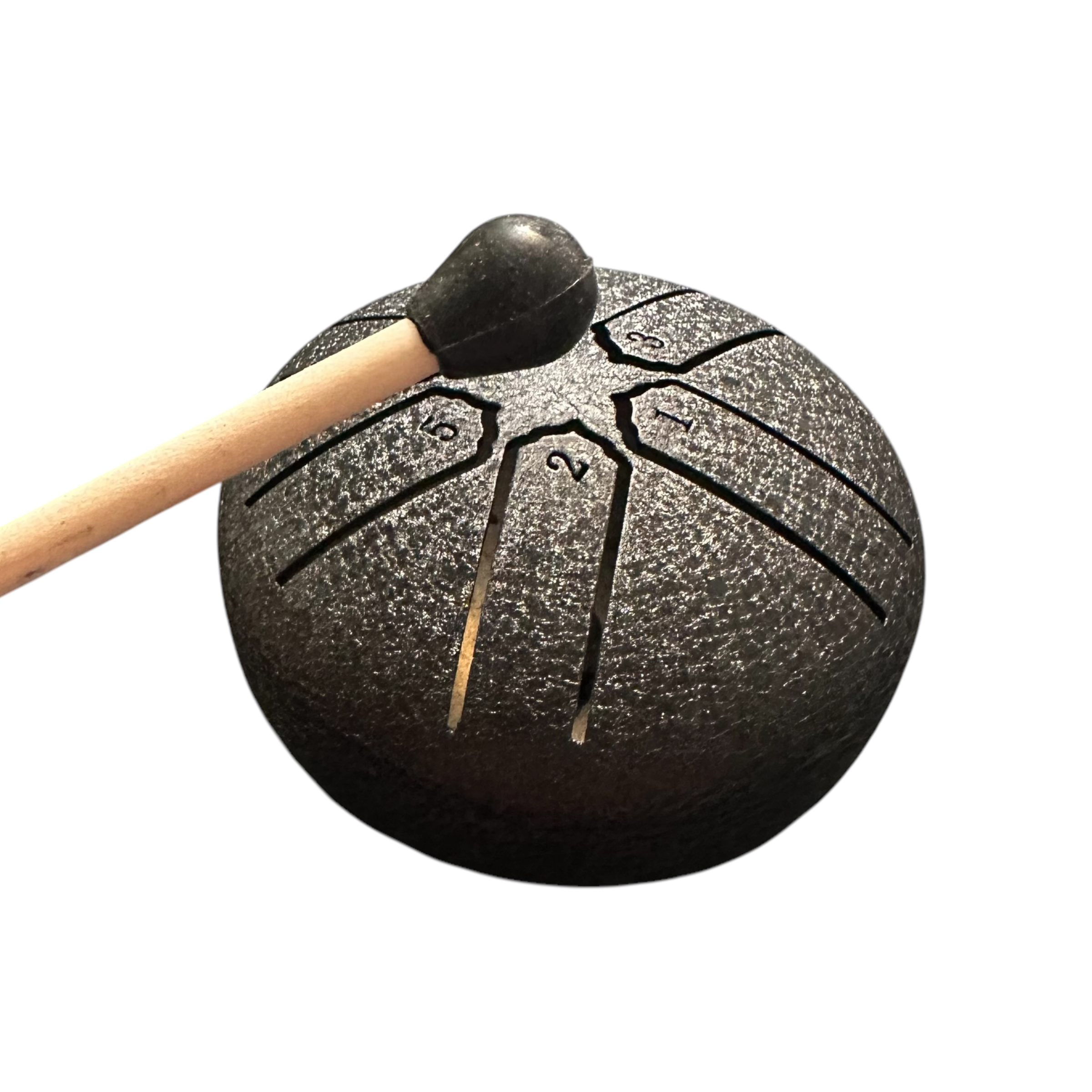 Mini Rain Drum 3 Steel Percussion Instrument With Mallet (black)
