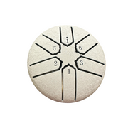 Mini Rain Drum 3 Steel Percussion Instrument With Mallet (white)