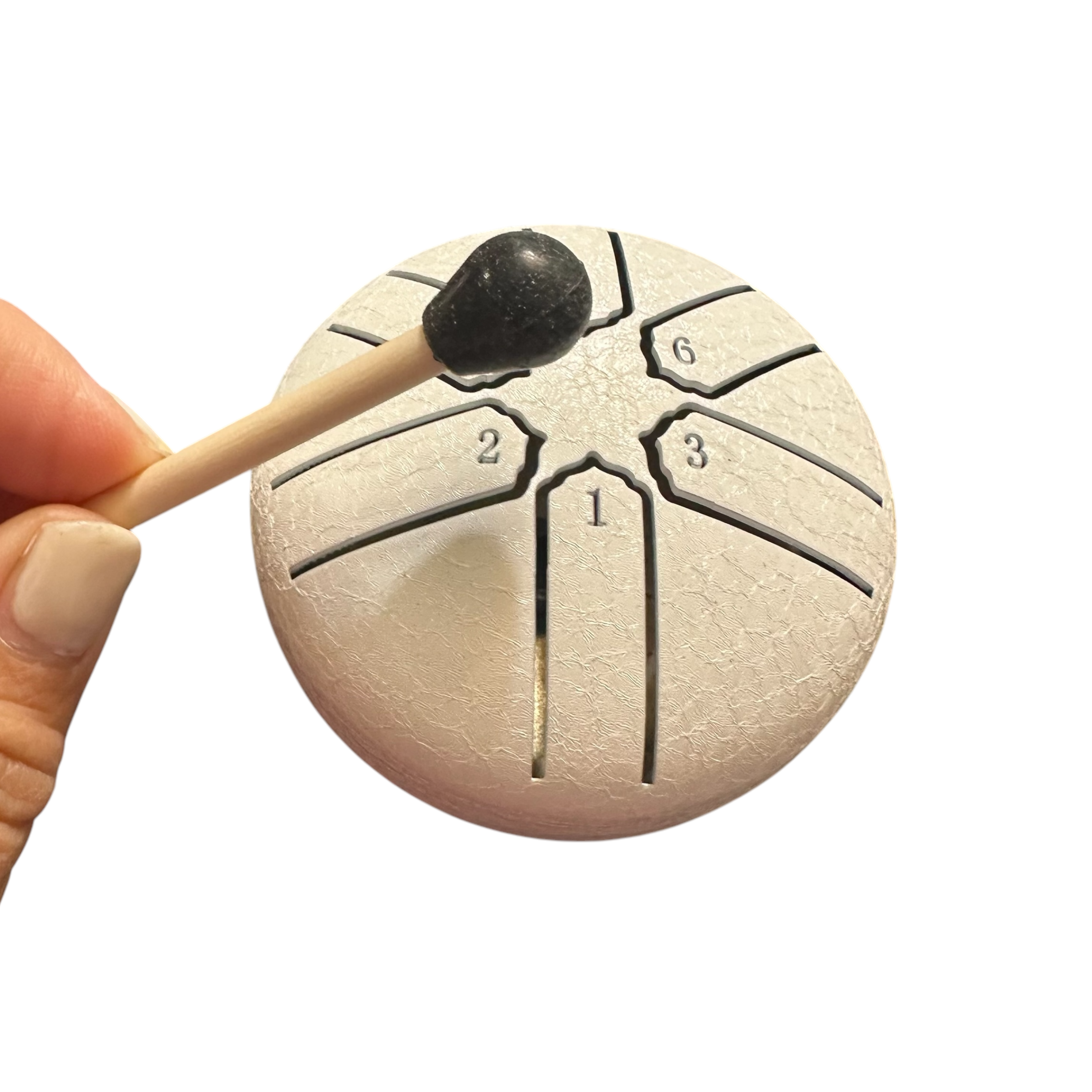 Mini Rain Drum 3 Steel Percussion Instrument With Mallet (white)