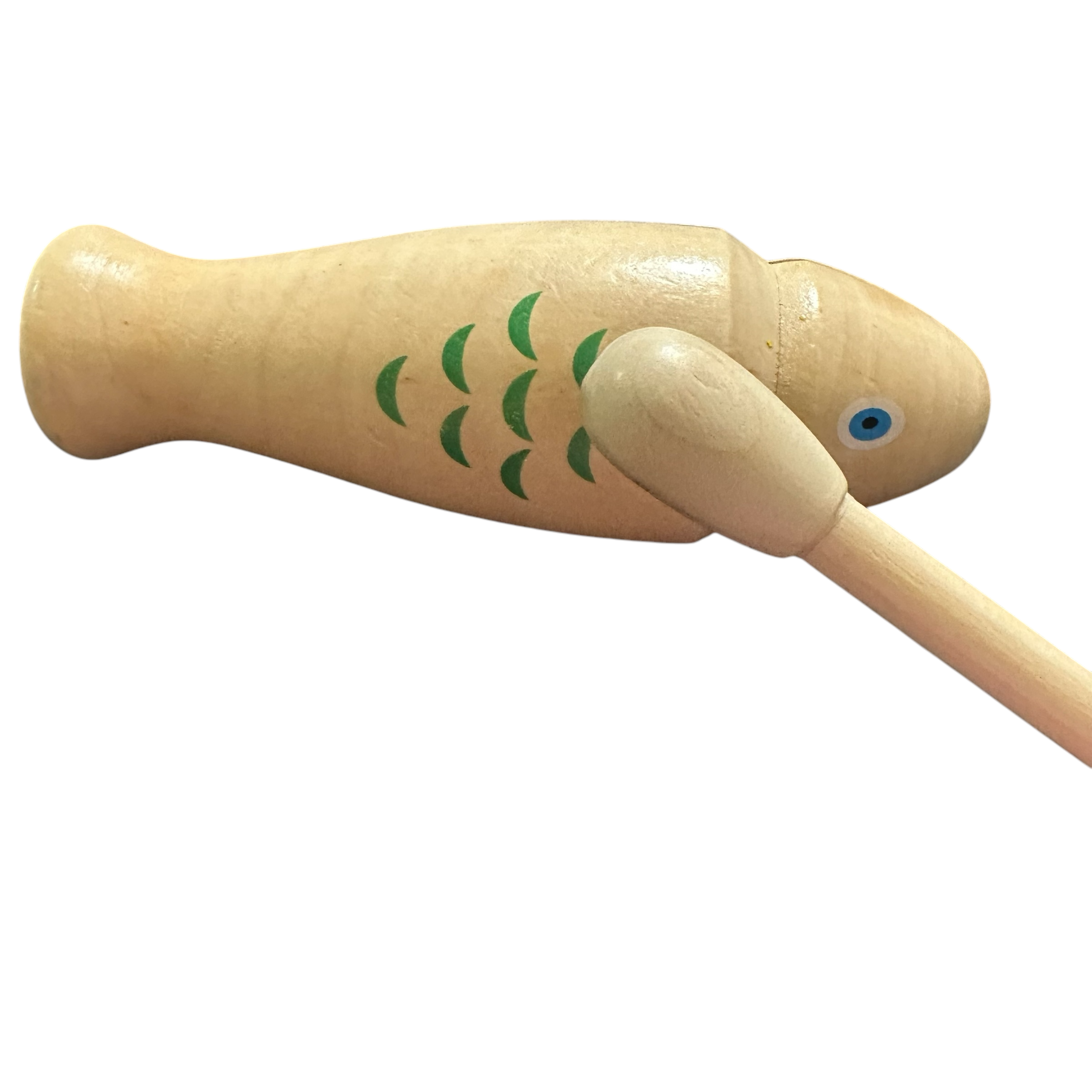 Wooden-fish-guiro-hand-percussion-instrument-with-mallet