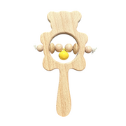 Wooden Bear Rattle Shaker – Yellow Bell Edition