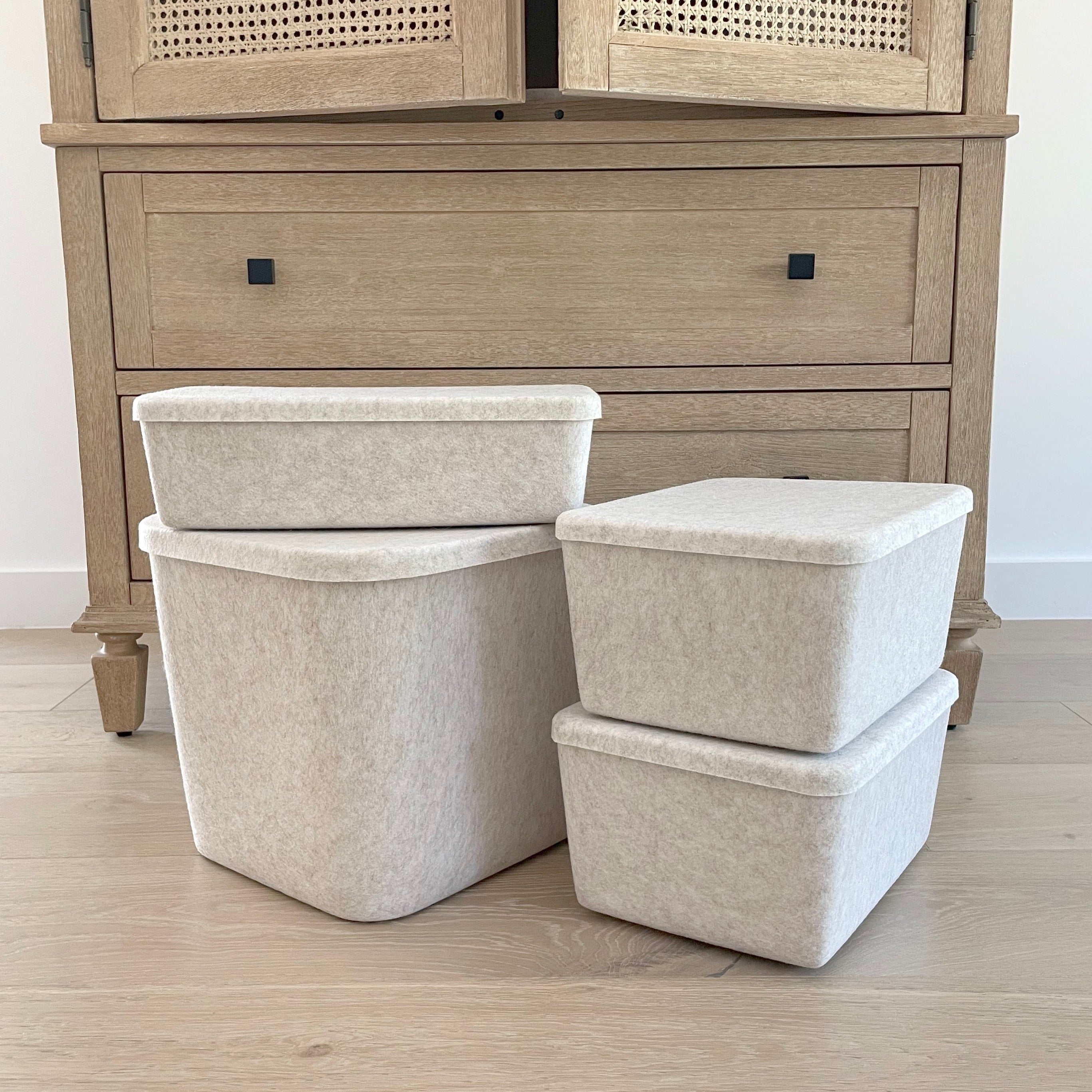 The Sculpted Bin - Wide With Lid