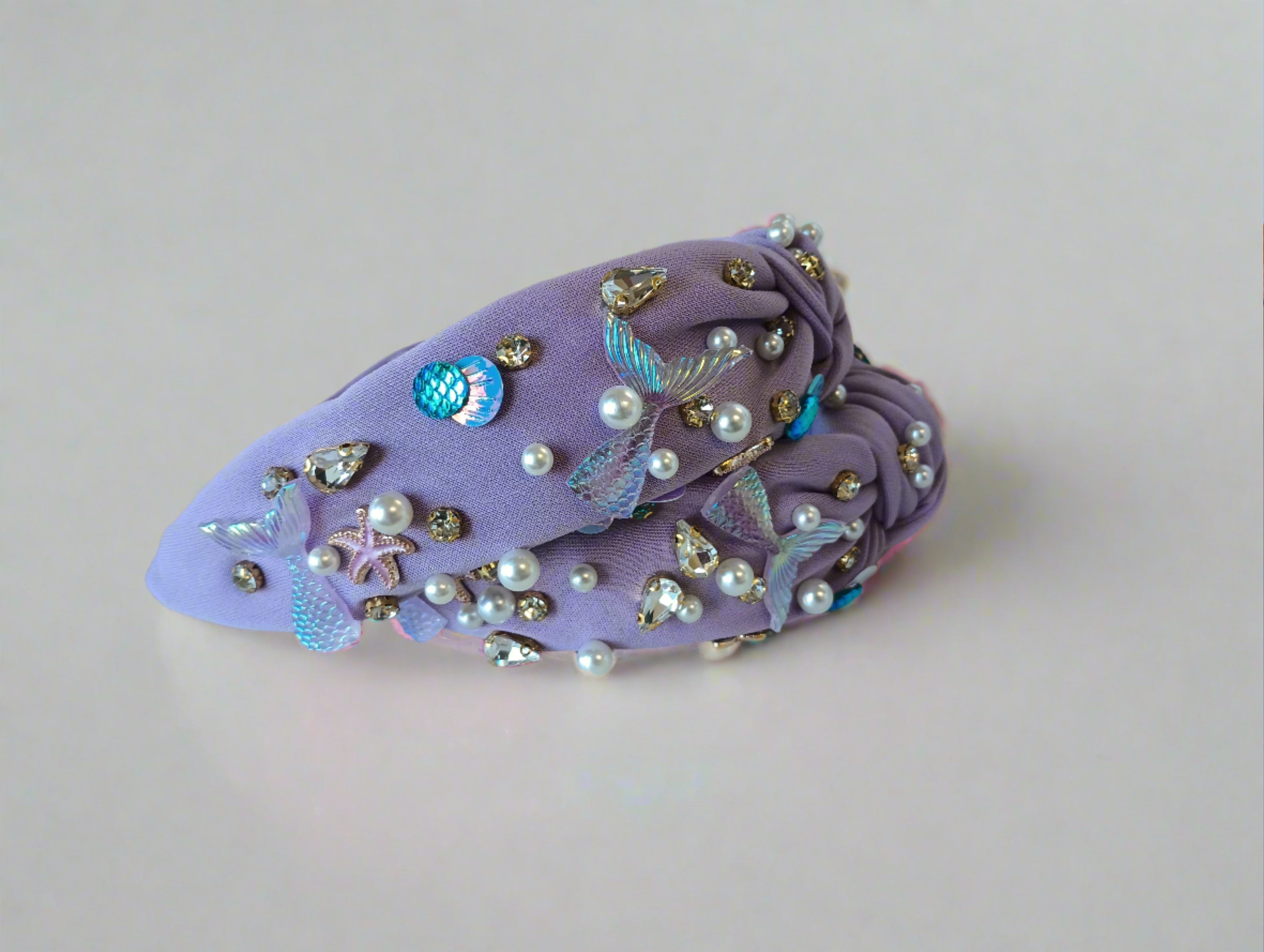 Beaded Headband - Mermaid (purple)