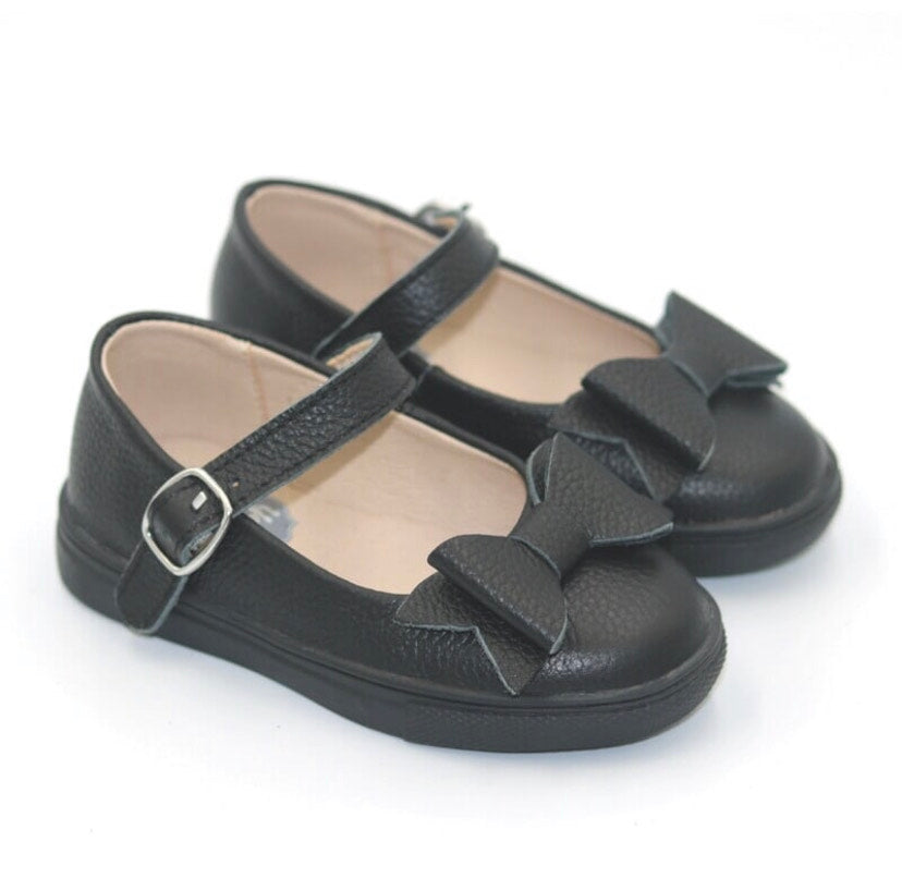 Chelsea Sneaker Sole Mary Jane With Bow - Black