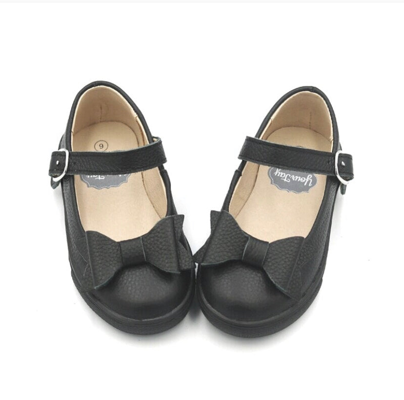 Chelsea Sneaker Sole Mary Jane With Bow - Black