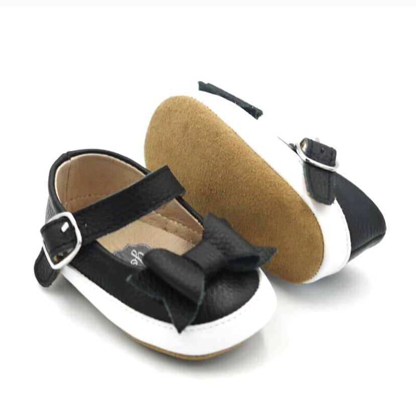 Chelsea Sneaker Sole Mary Jane With Bow - Black