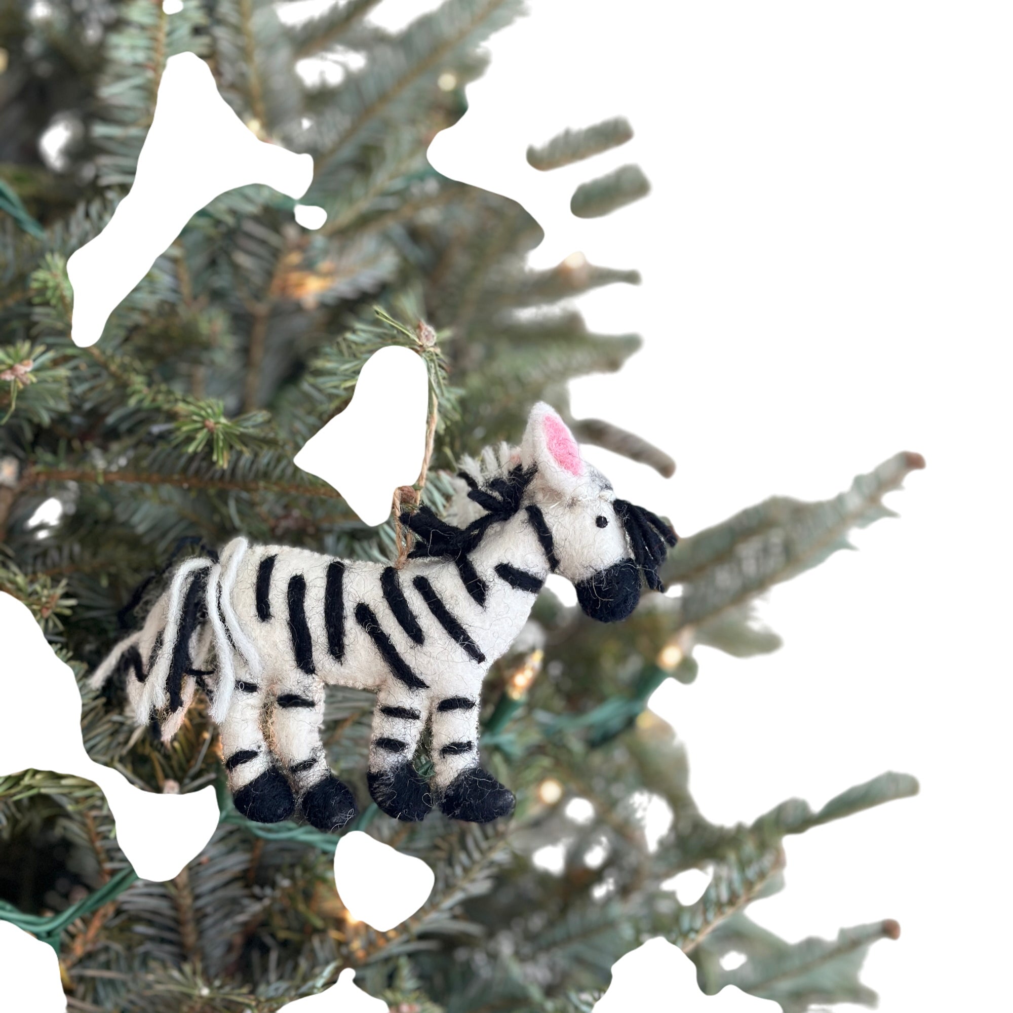 Felt Ornament - Zebra