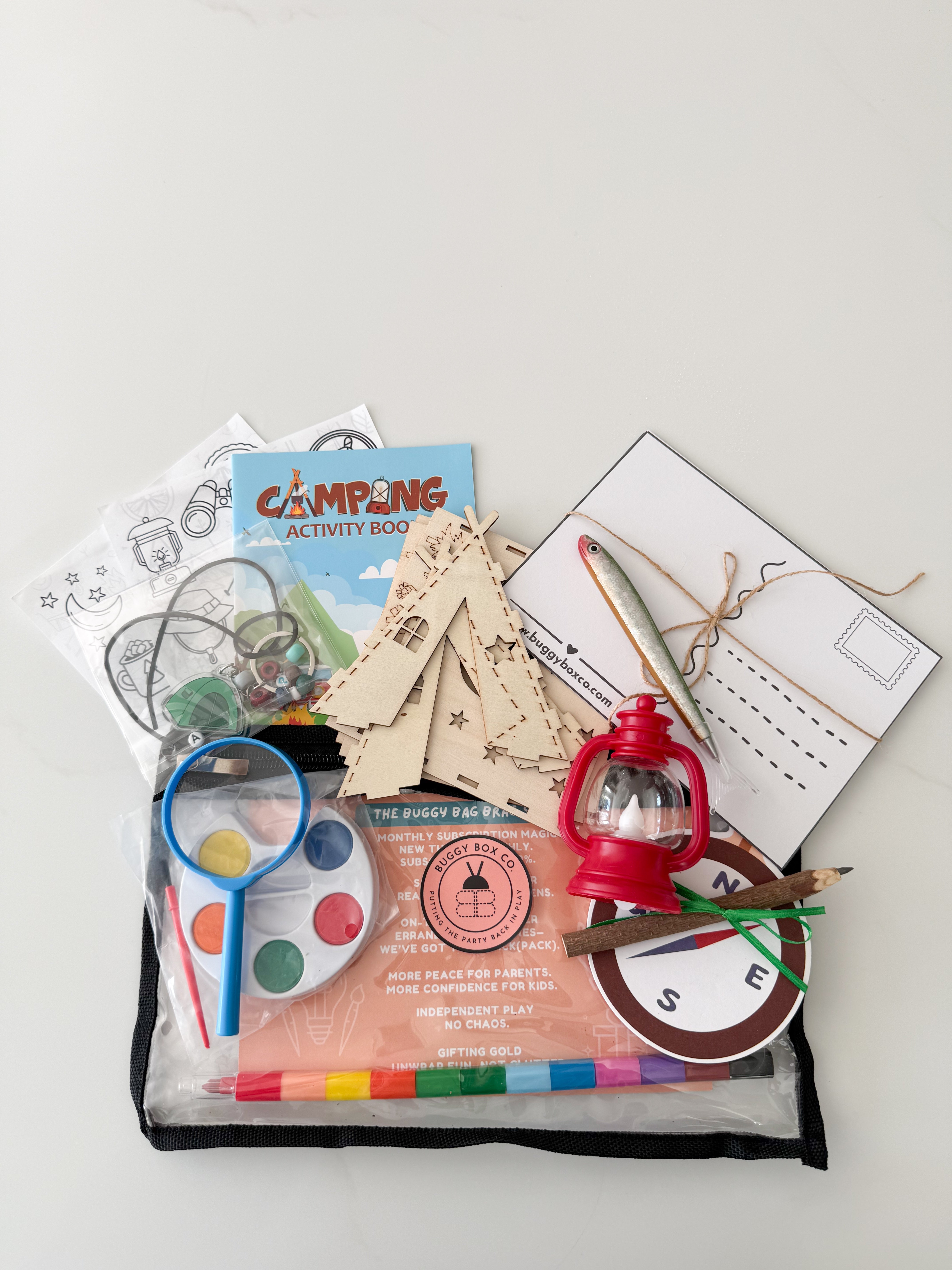 Happy Camper Activity Kit For Kids | Summer Camp-themed Screen-free Fun |