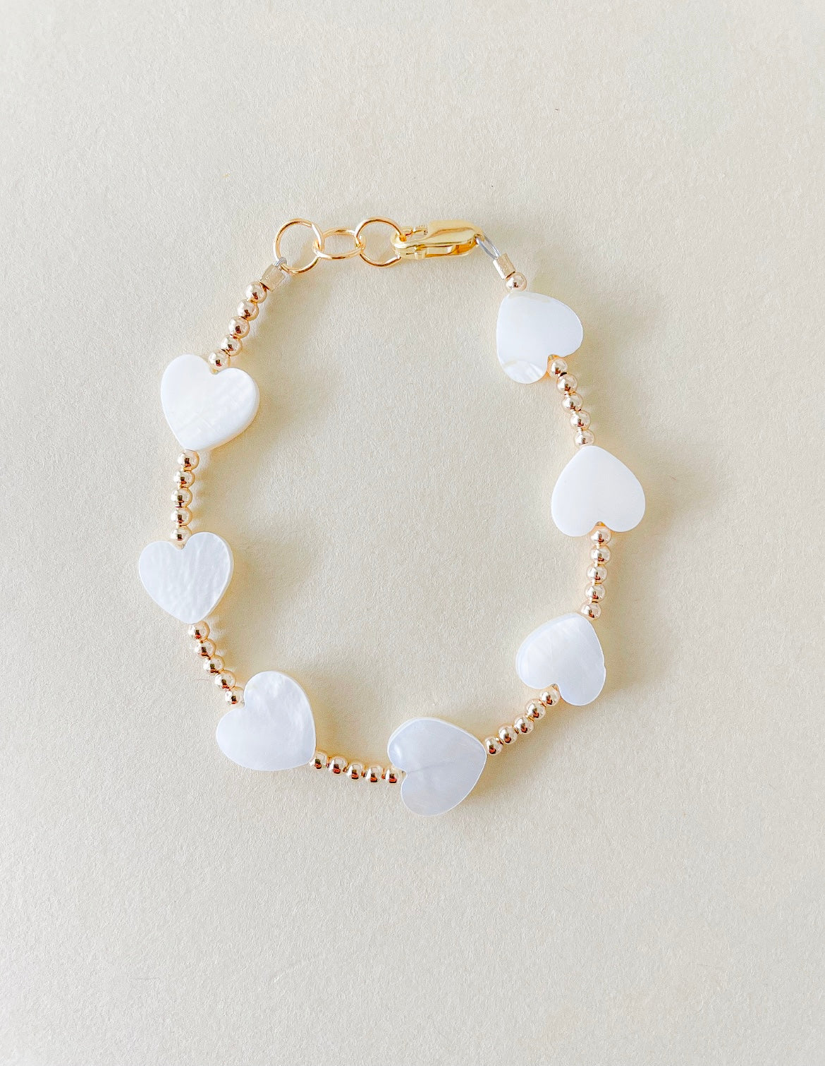 Gold-filled Shell Heart Bracelet | Handmade Jewelry For Women, Kids & Babies | Everyday Layering Bracelet