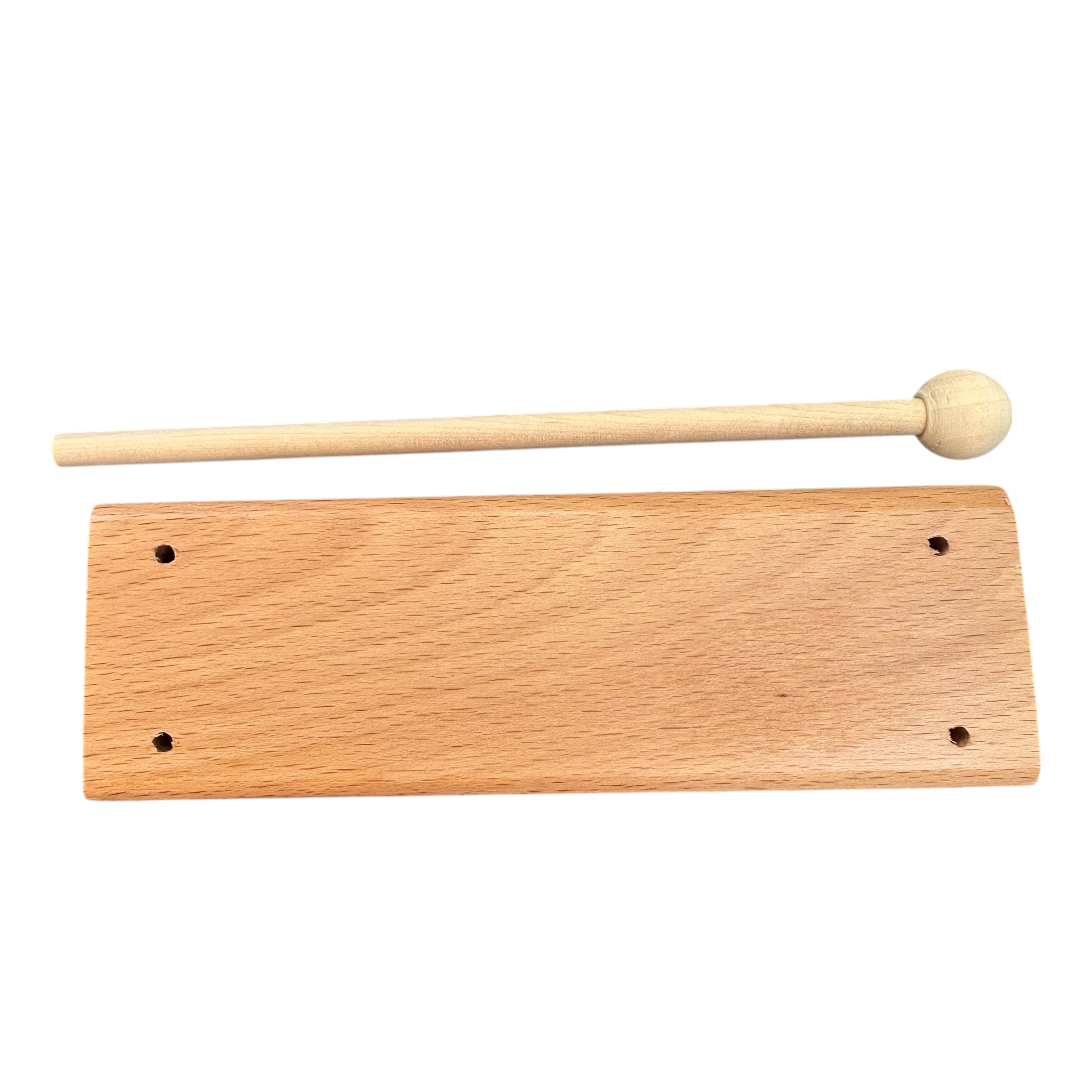 Wooden Slit Drum – Natural Tone Block Percussion Instrument With Mallet – Montessori Rhythm Toy For Kids & Classrooms