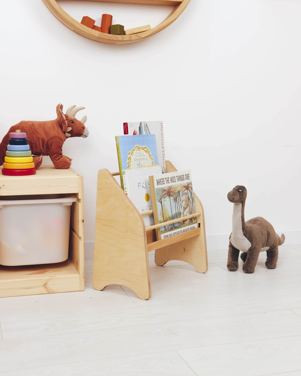 Wooden Montessori Bookshelf Natural (usa Only)