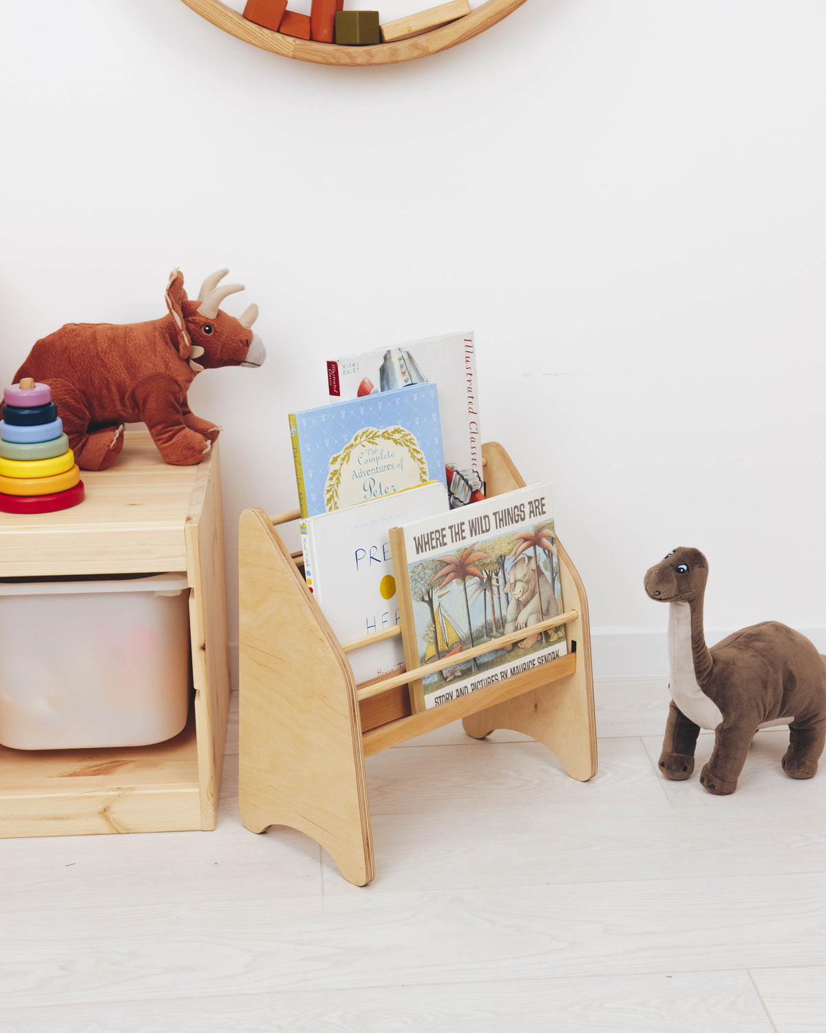 Wooden Montessori Bookshelf Natural (usa Only)