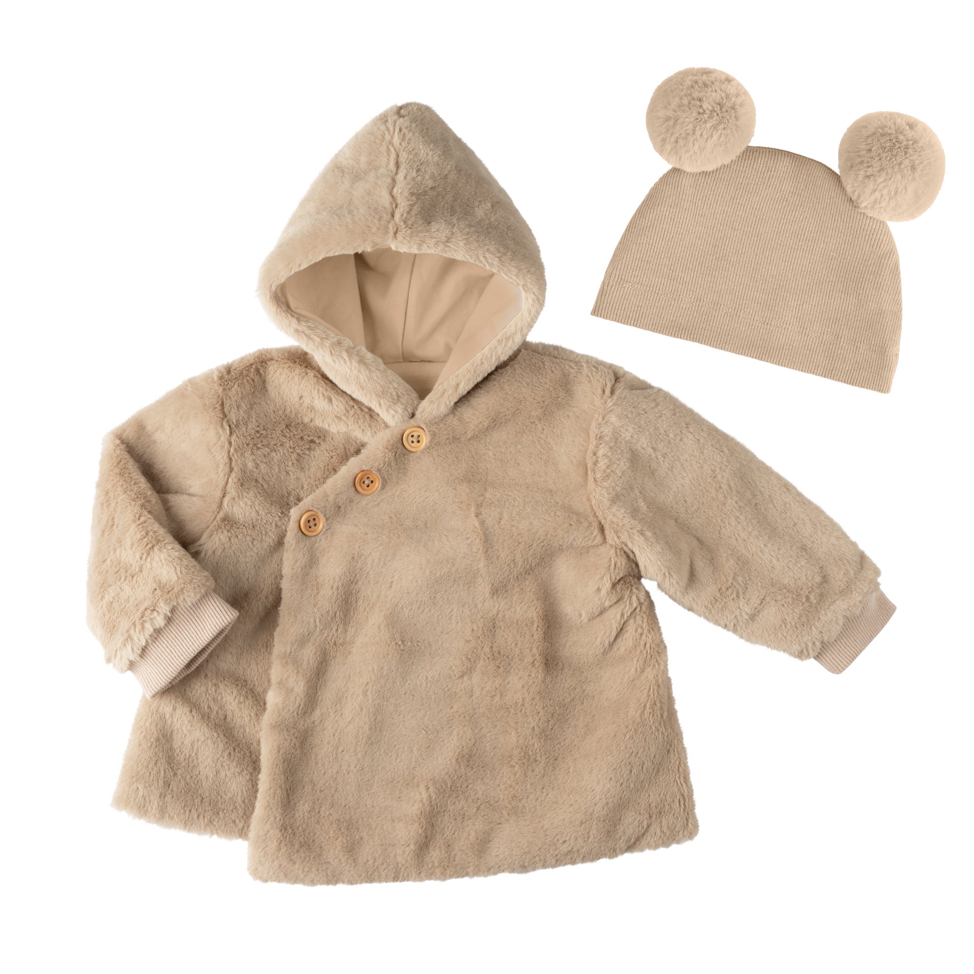 Faux Fur Jacket - Hat Subject To Availability