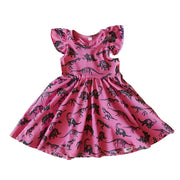 Racer Back Twirly Dress In Dino