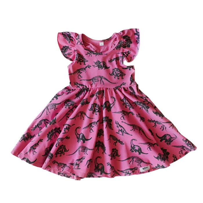 Racer Back Twirly Dress In Dino