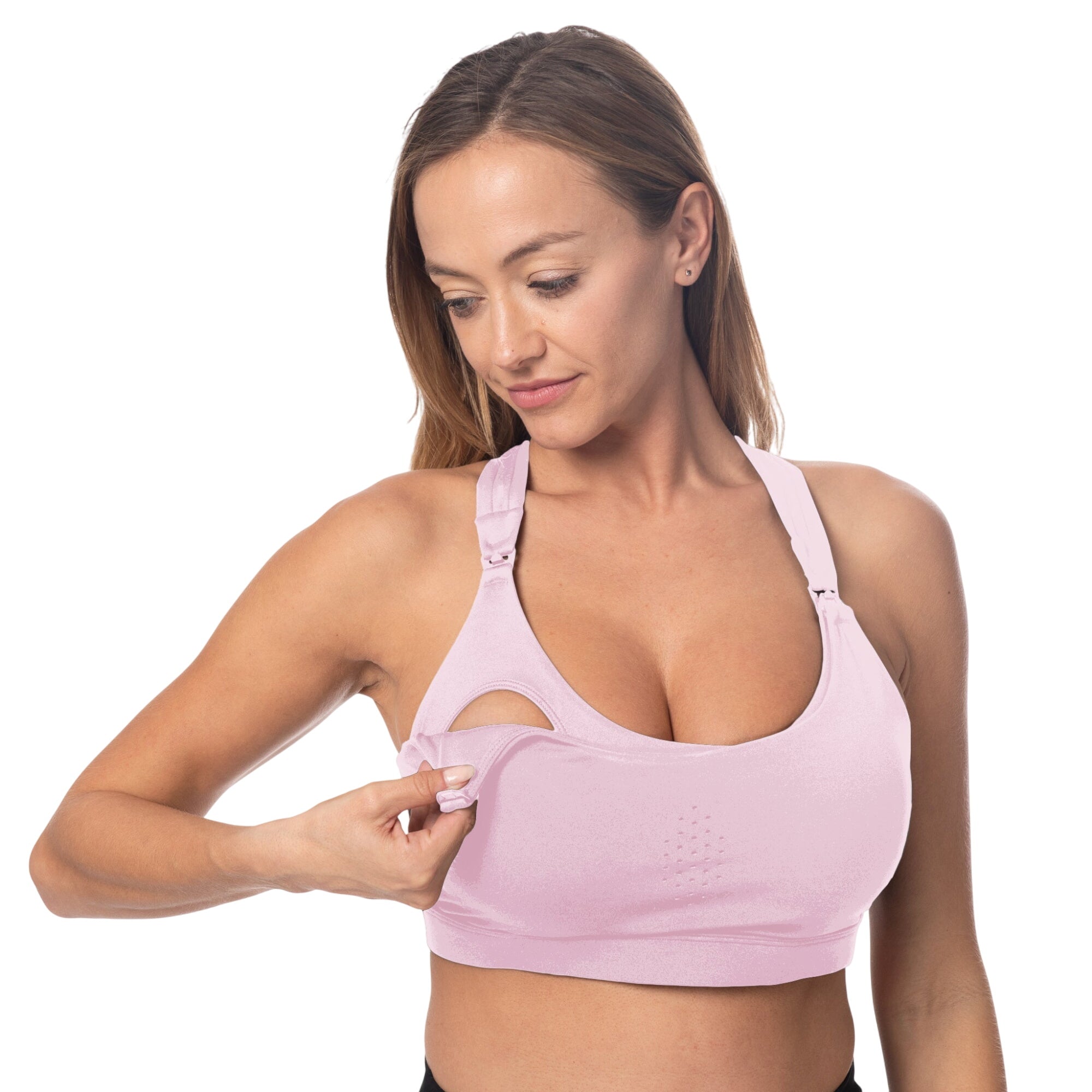 Chloé 3 Running Nursing Sports Bra (blush Pink)