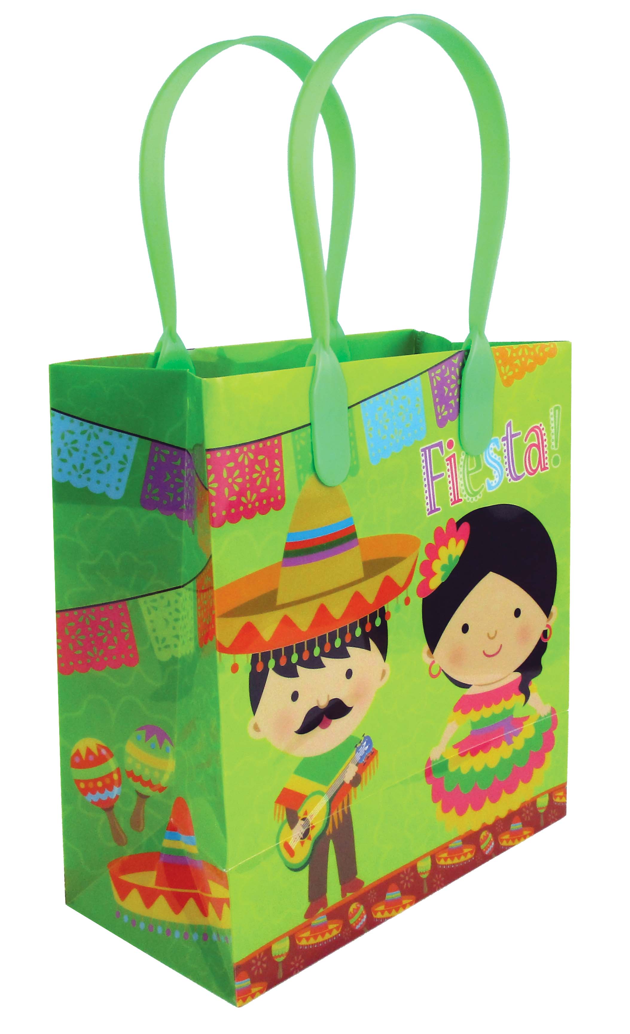 Fiesta Themed Party Favor Bags Treat Bags - Set Of 6 Or 12