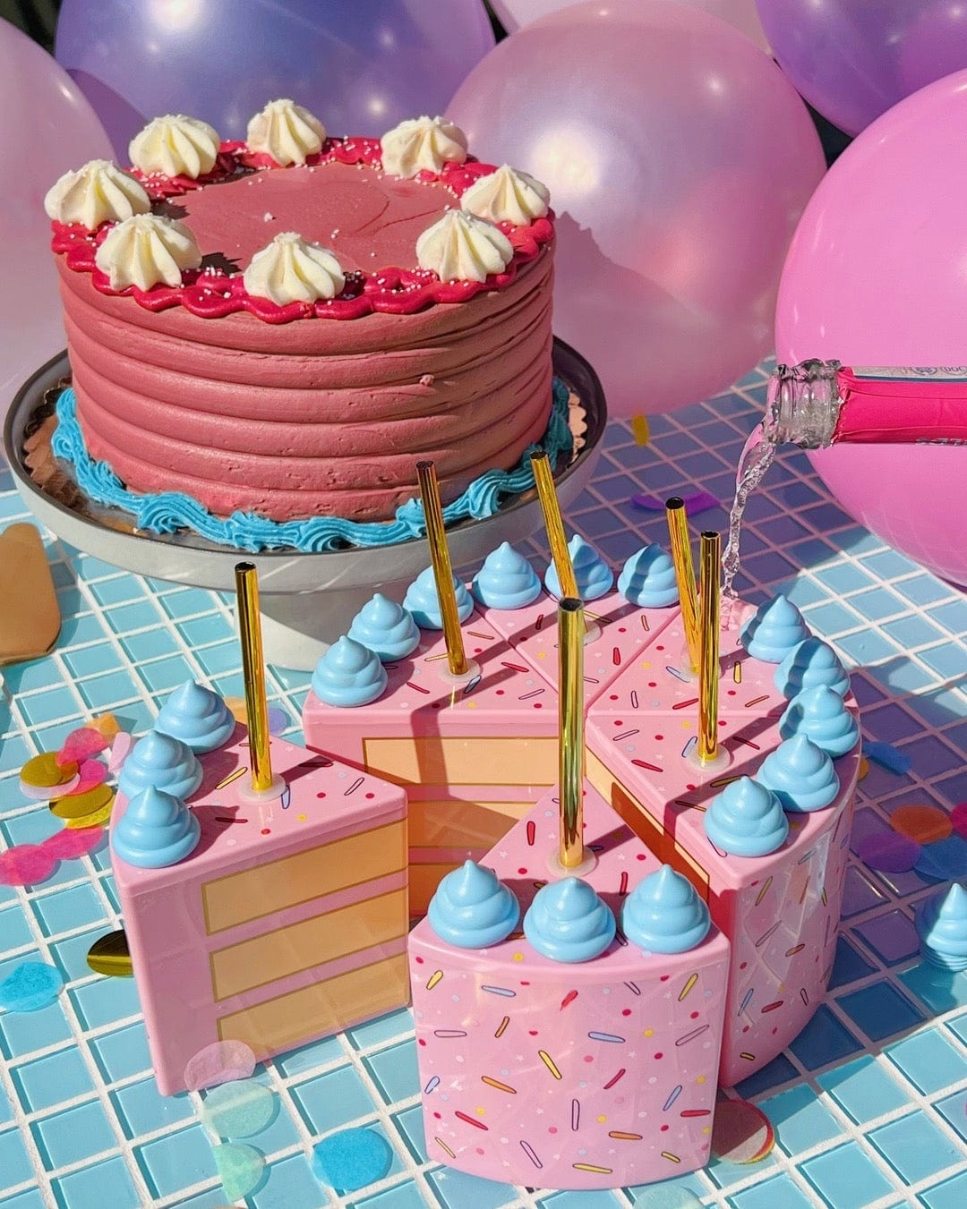Piece Of Cake Sipper Set (set Of 6)