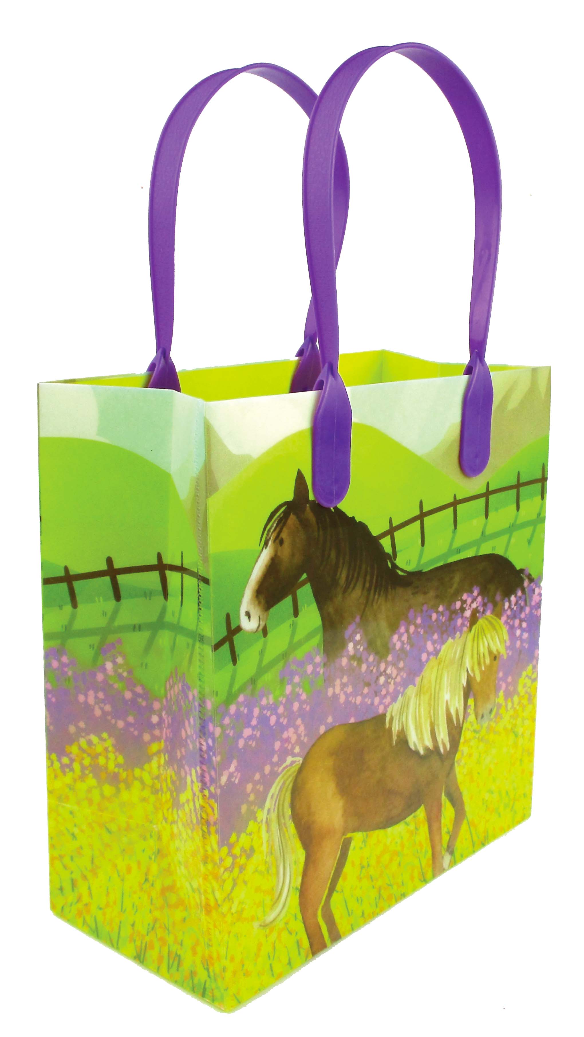 Horse And Pony Themed Party Favor Treat Bags - Set Of 6 Or 12