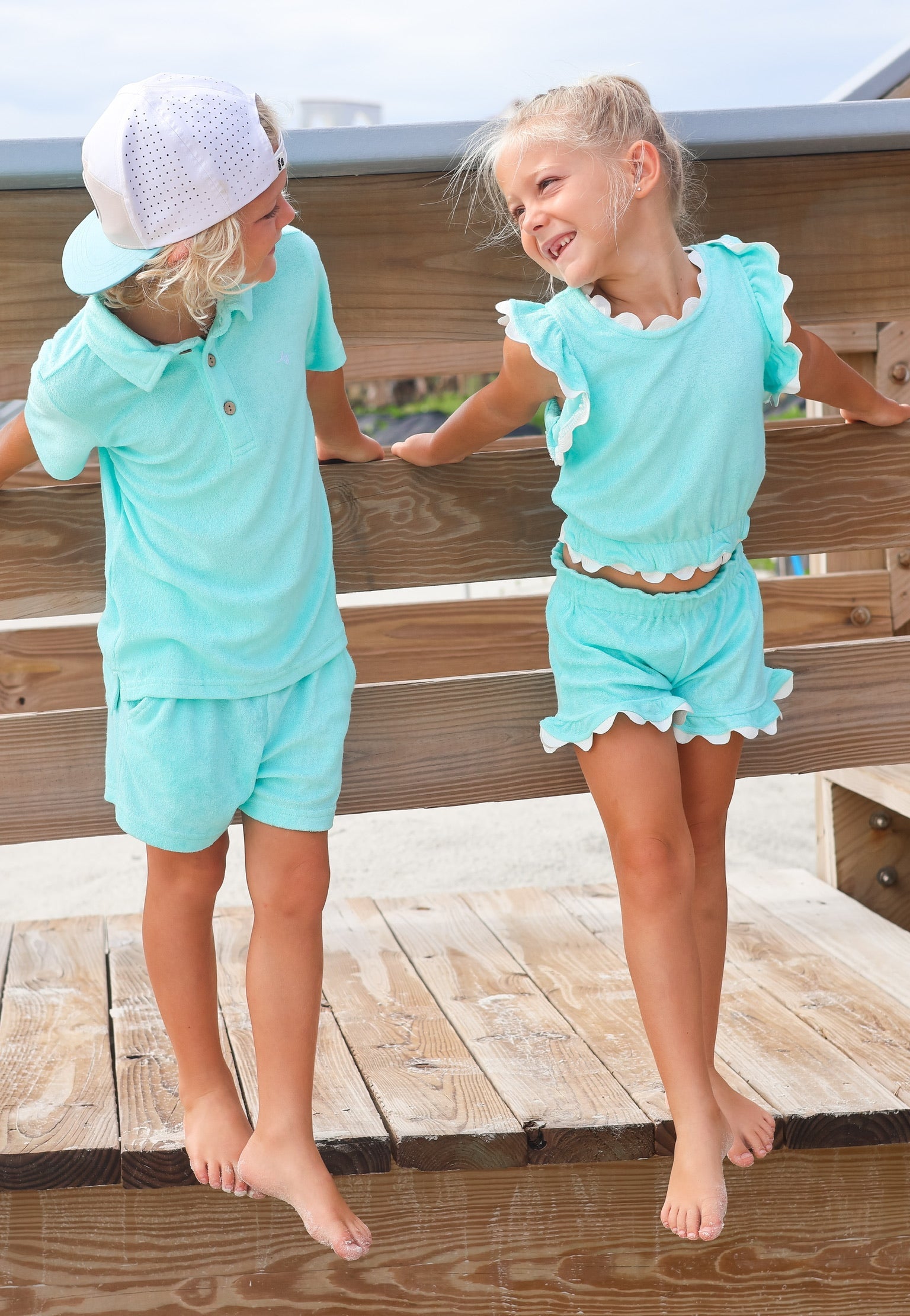 Cotton Candy Blue Terry Set