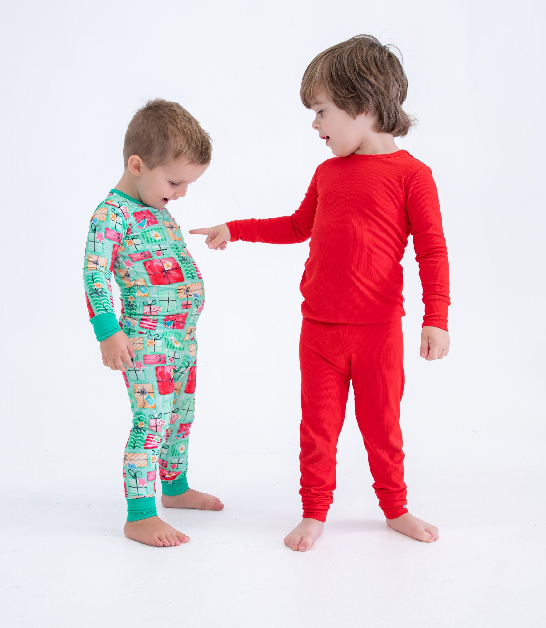 Scarlet Ribbed 2-piece Pajamas