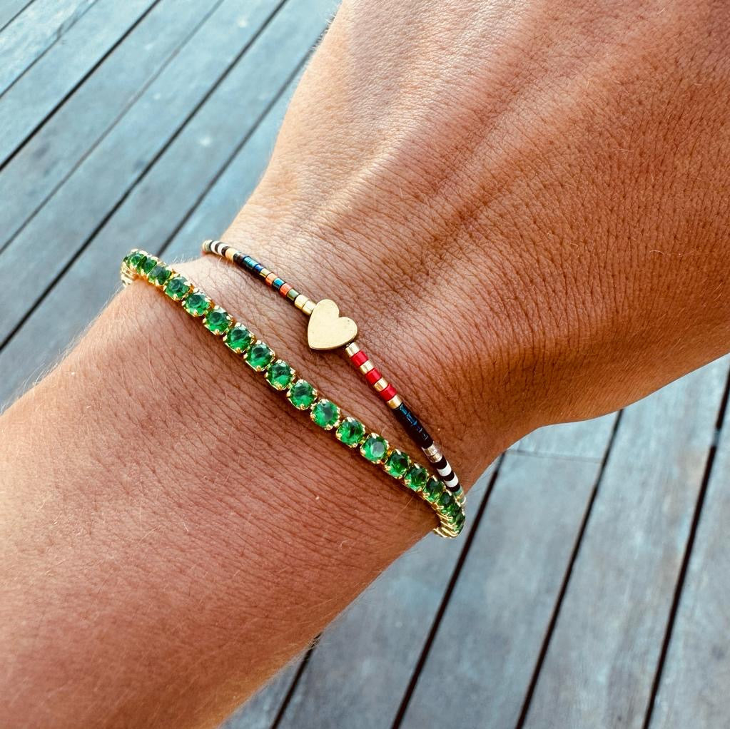 Shai Gold Heart Hematite Bracelet